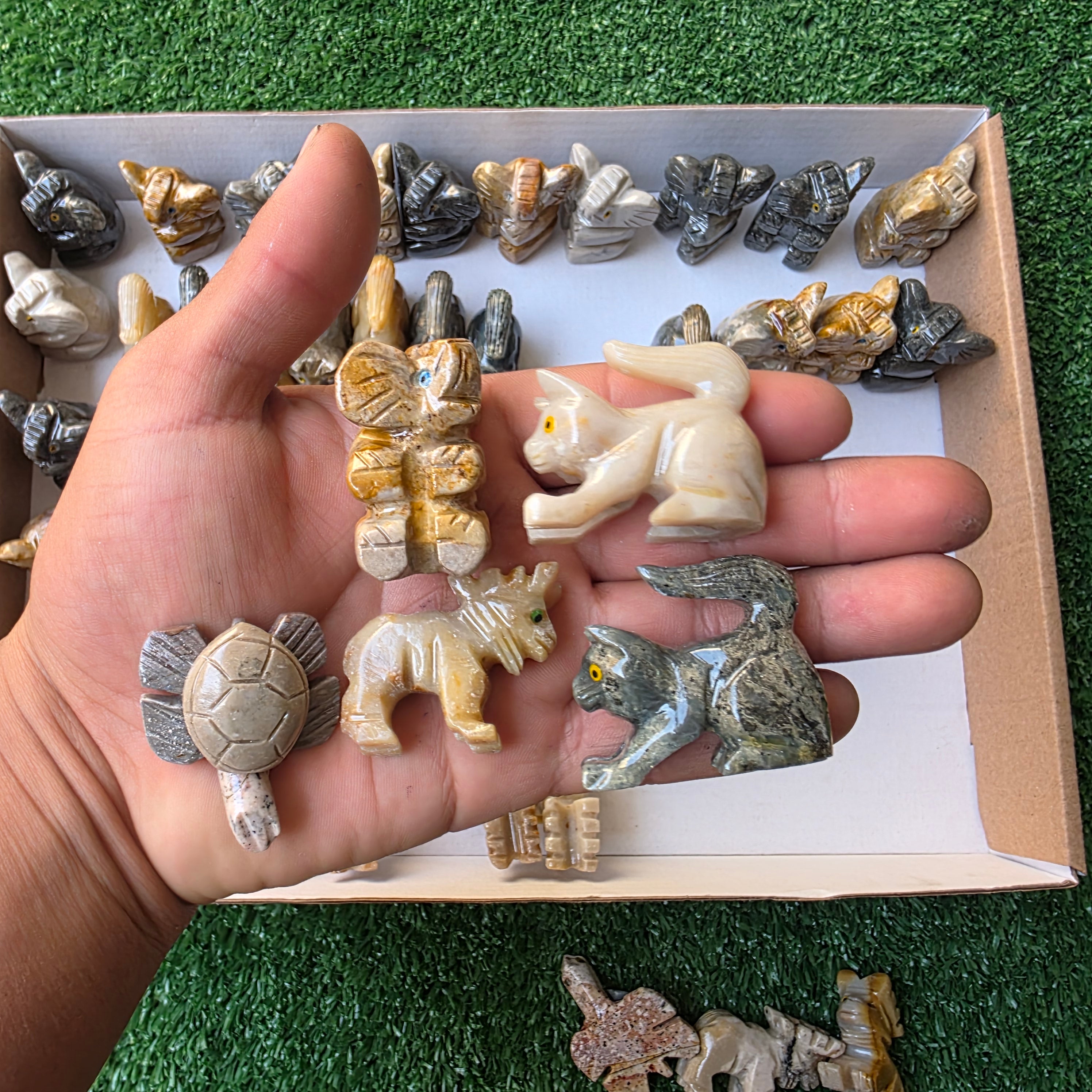 Lot 59 pcs Soapstone Animals