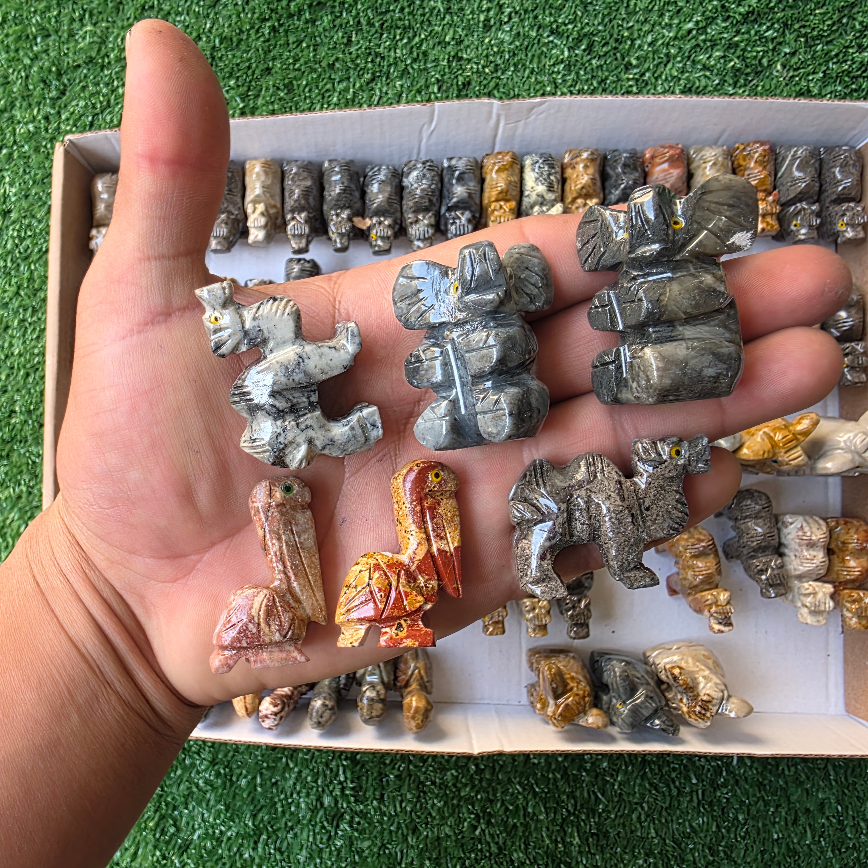 Lot 84 pcs Soapstone Animals