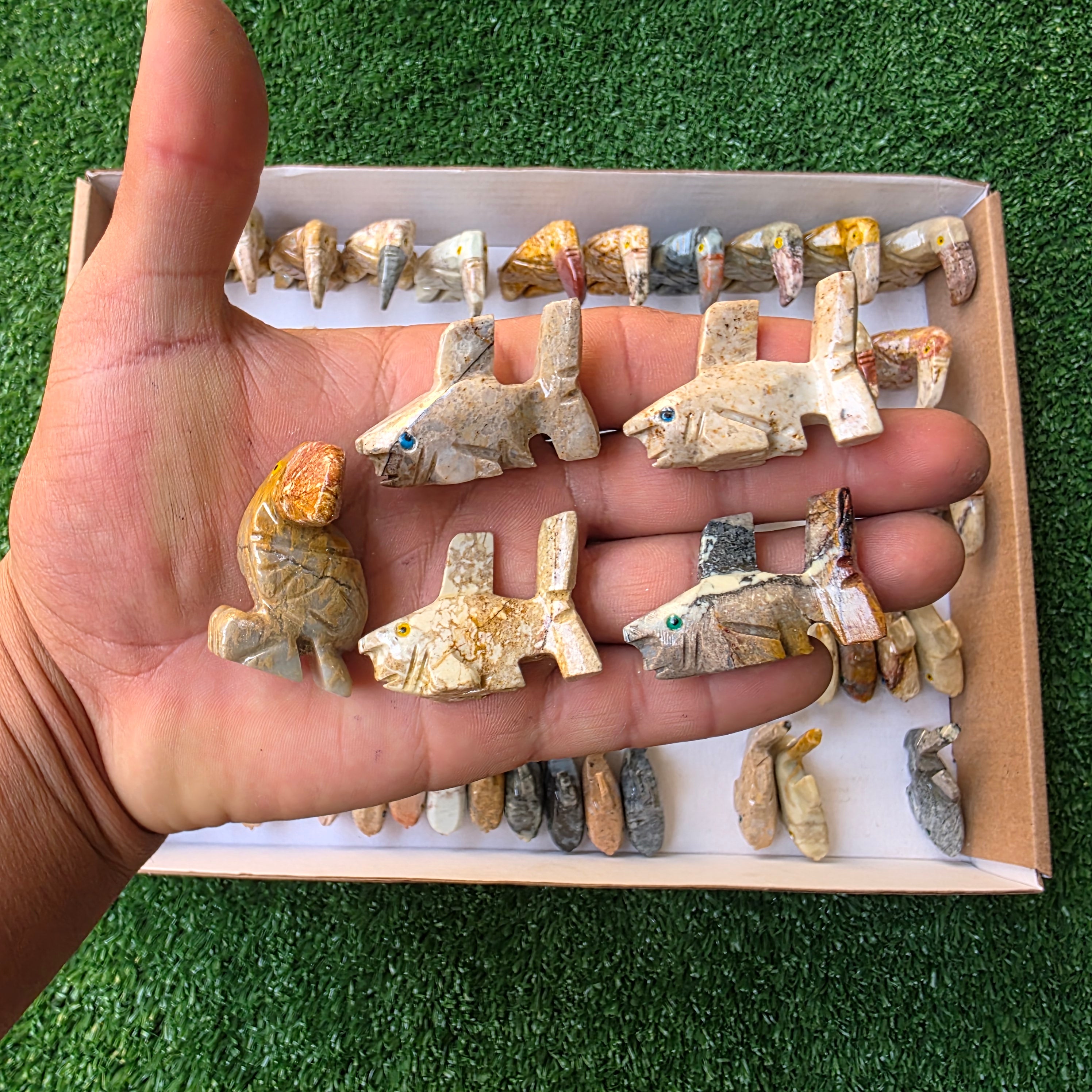 Lot 72 pcs Soapstone Animals