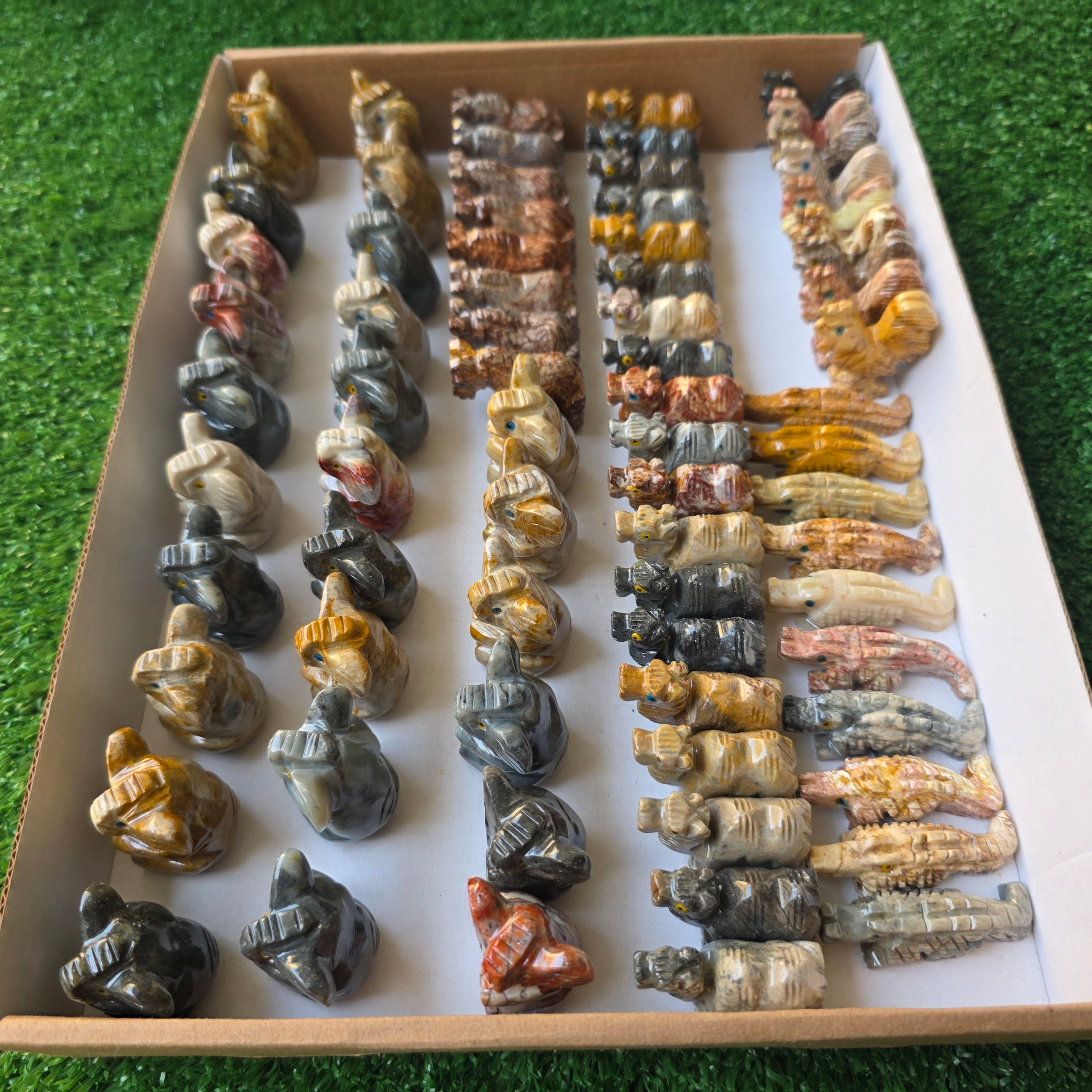 Lot 72 pcs Soapstone Animals