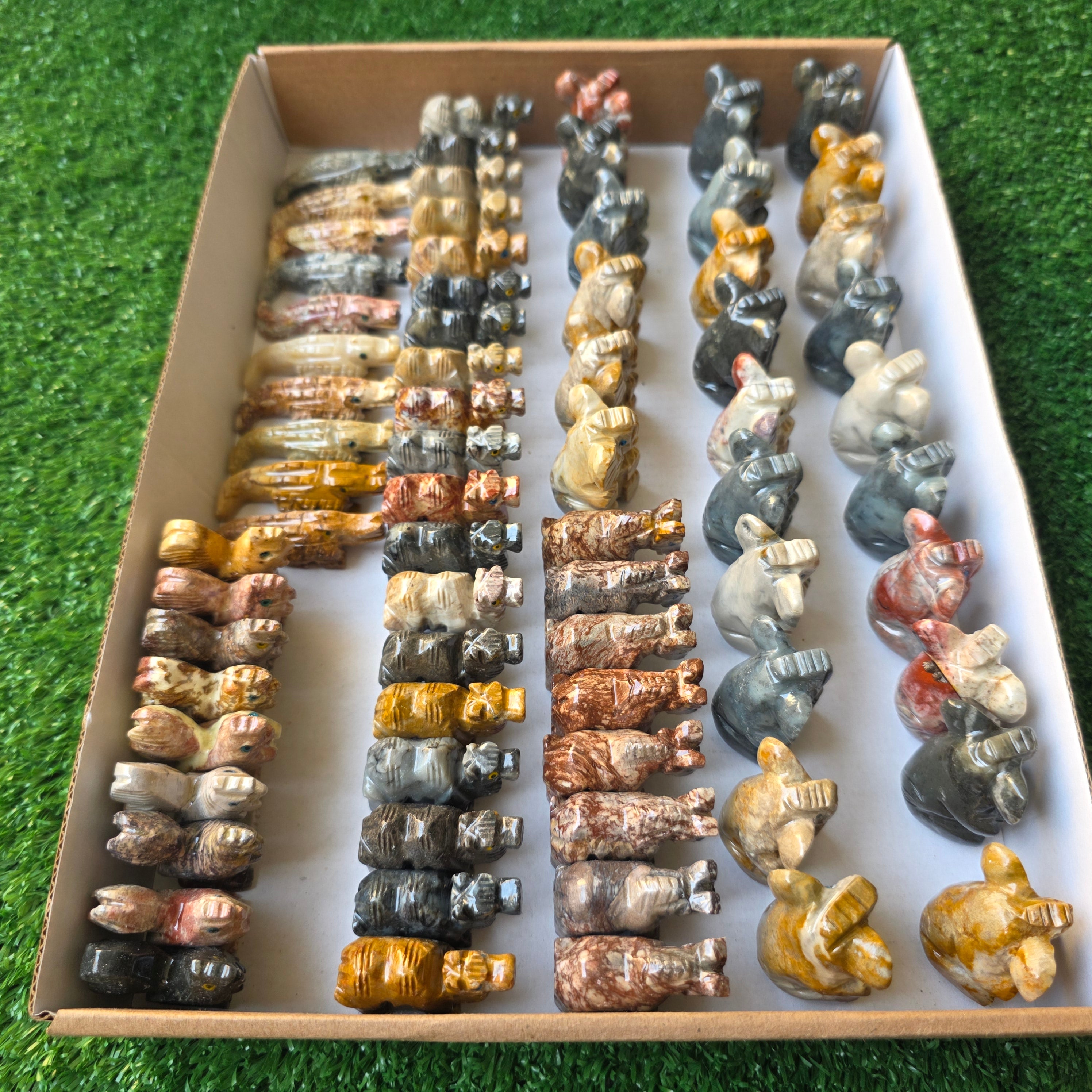 Lot 72 pcs Soapstone Animals