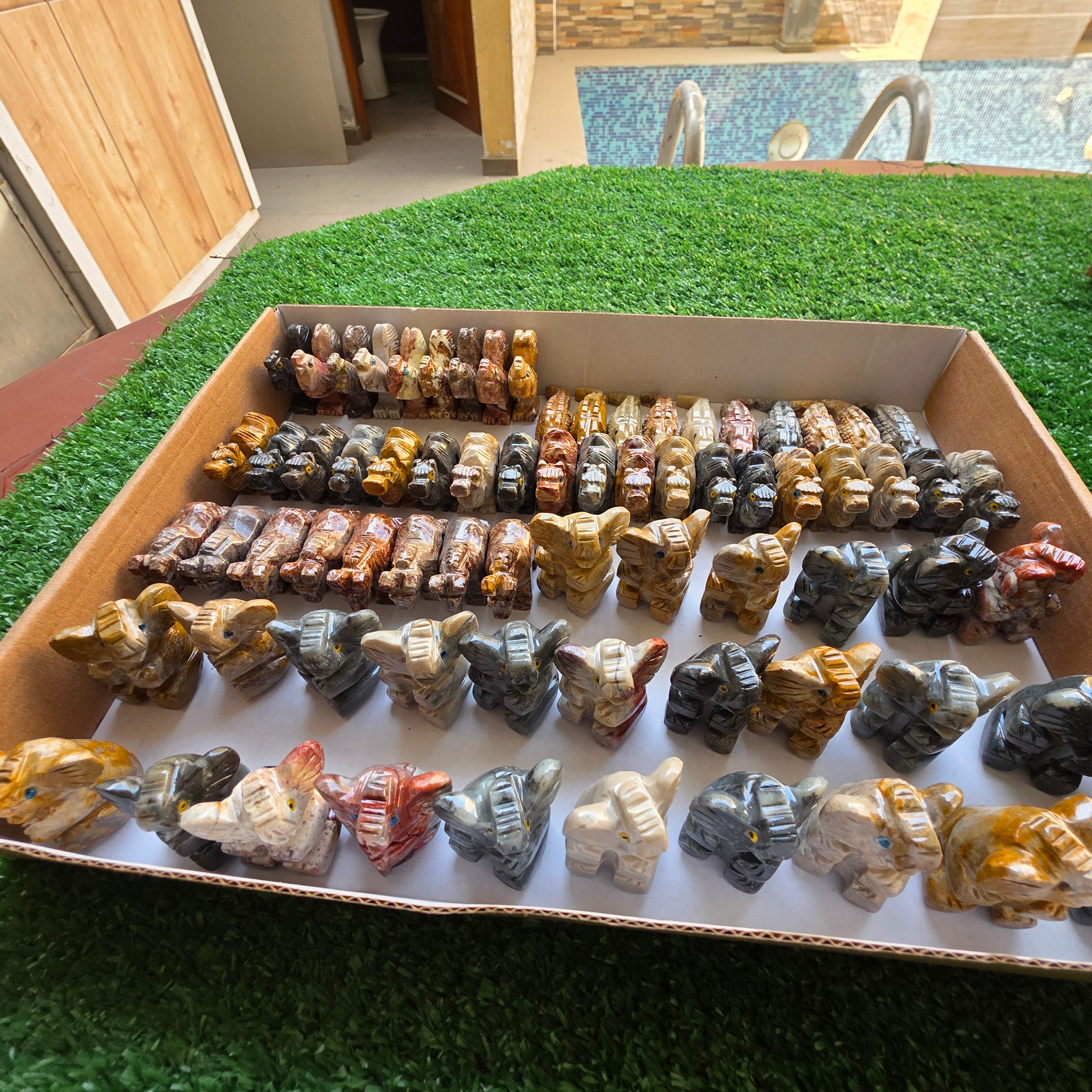 Lot 72 pcs Soapstone Animals