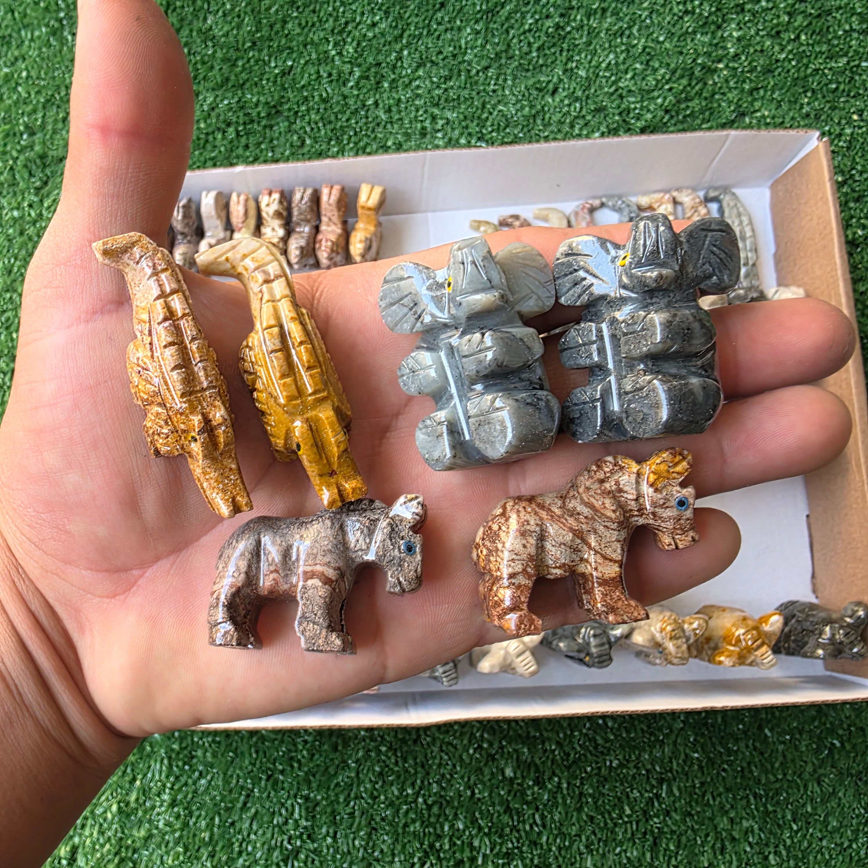 Lot 72 pcs Soapstone Animals