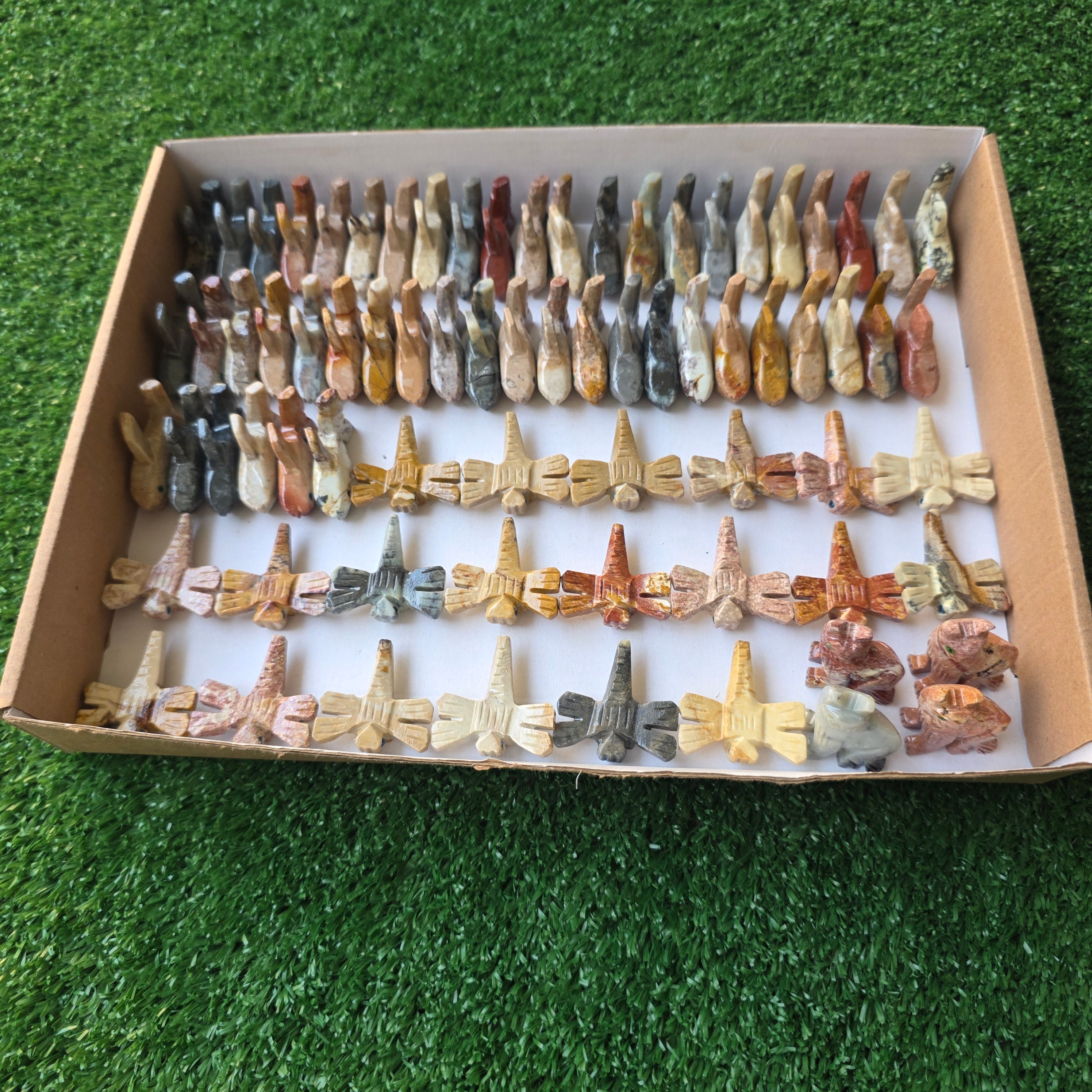 Lot 74 pcs Soapstone Animals