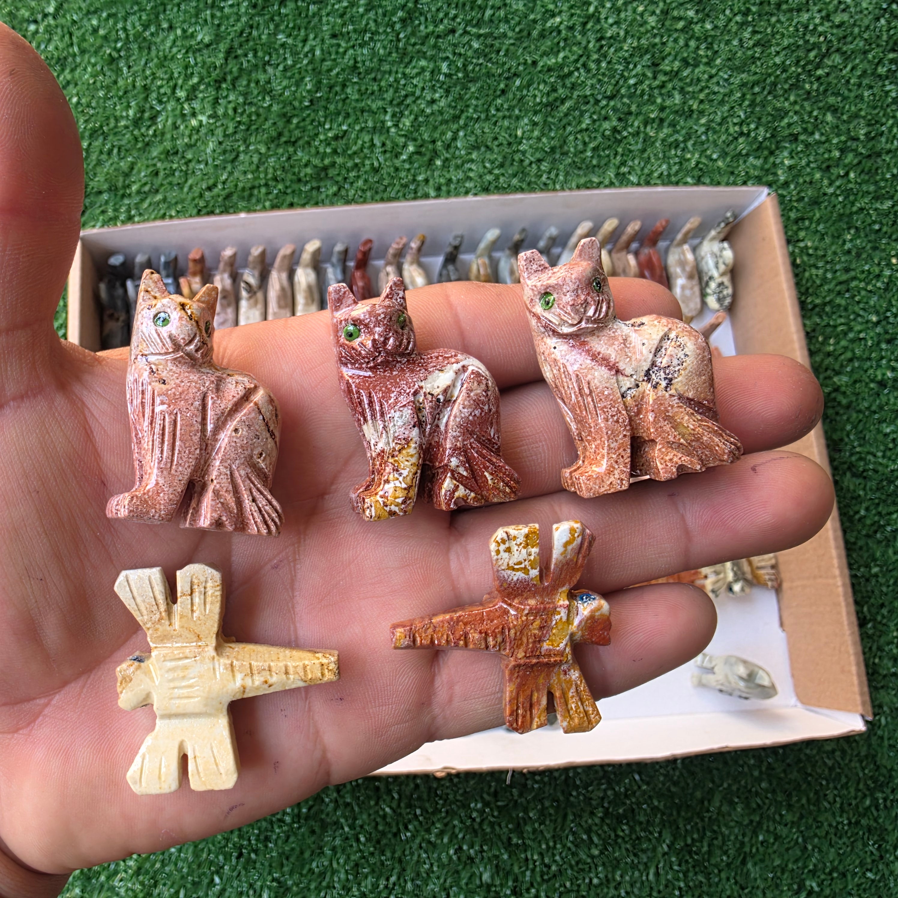 Lot 74 pcs Soapstone Animals