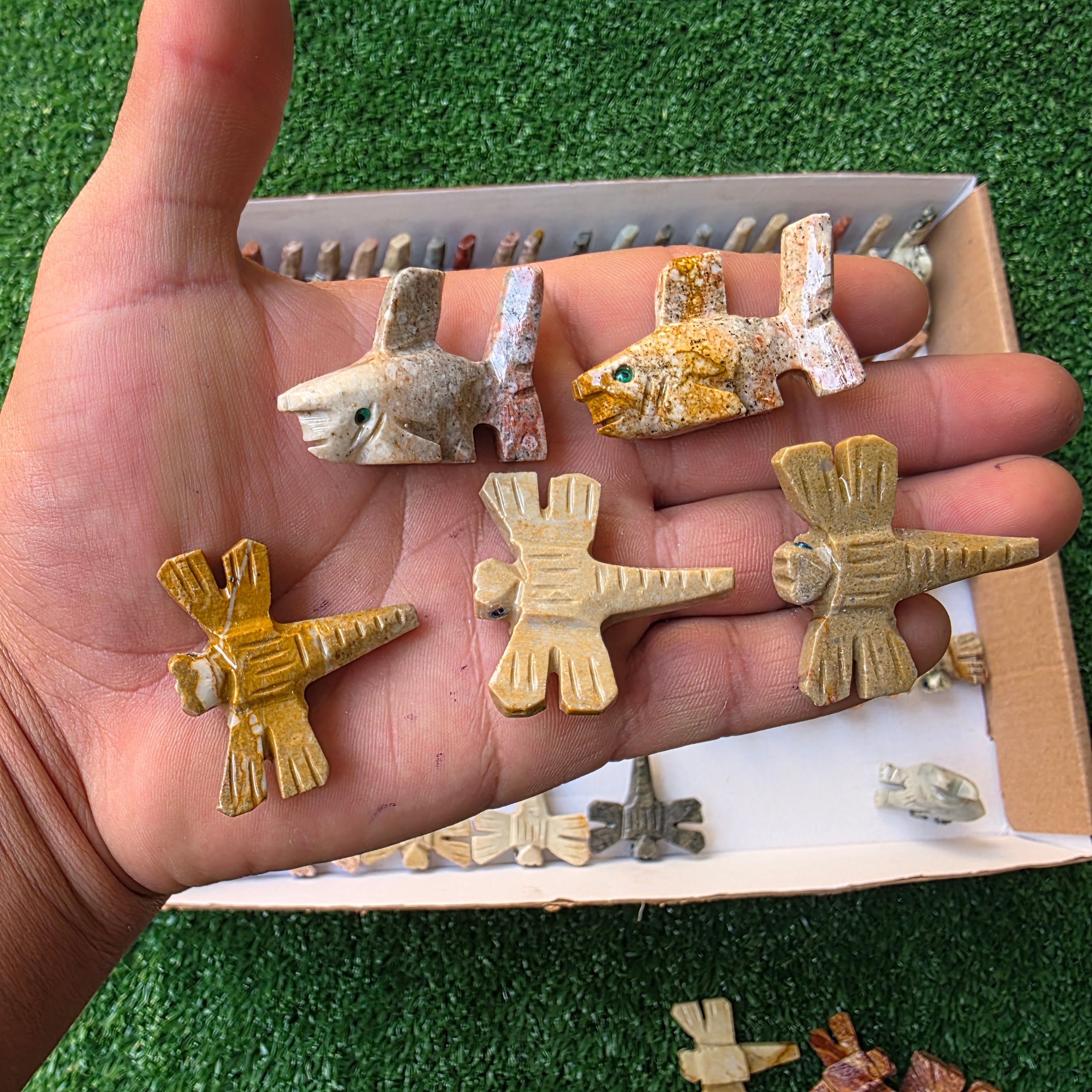 Lot 74 pcs Soapstone Animals