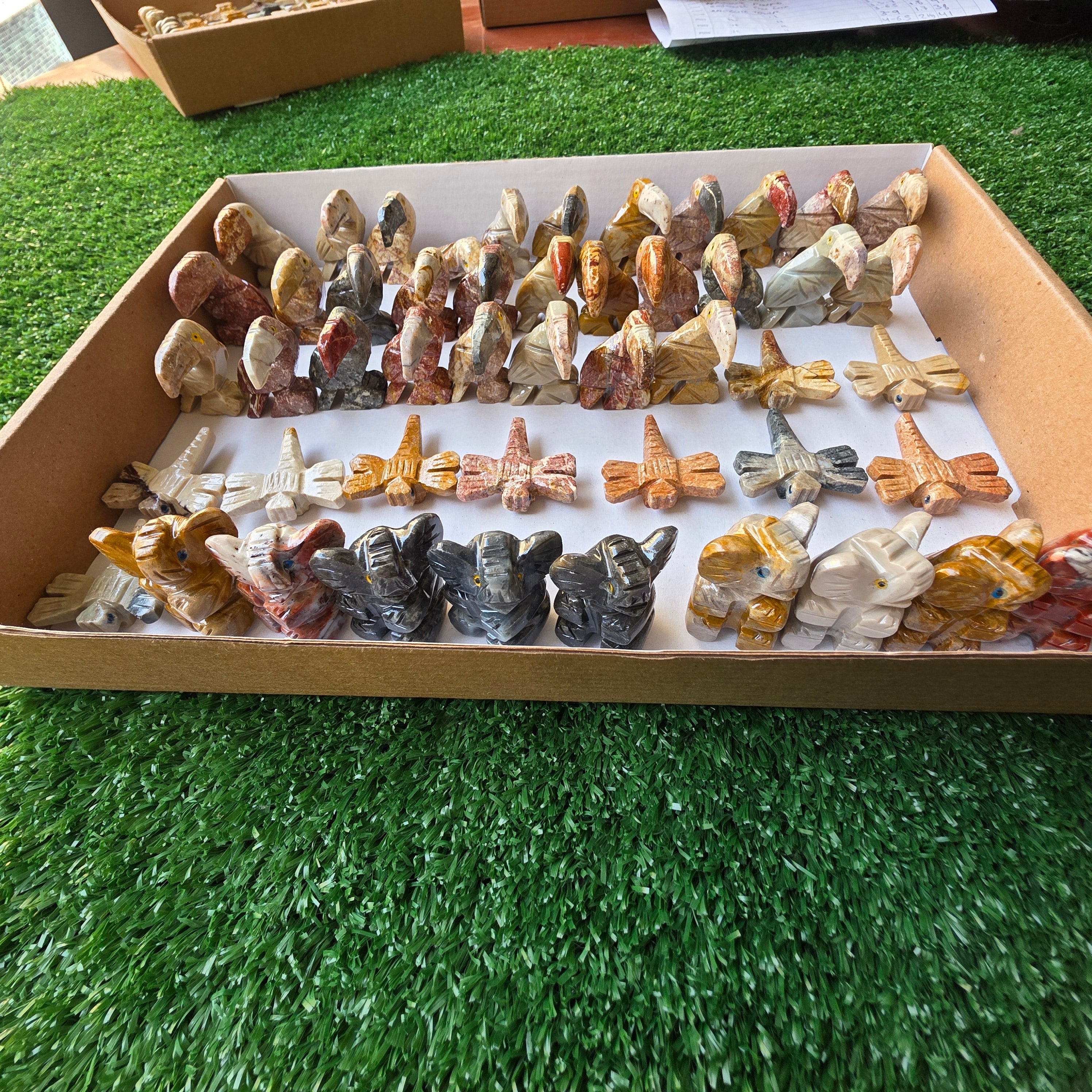 Lot 49 pcs Soapstone Animals