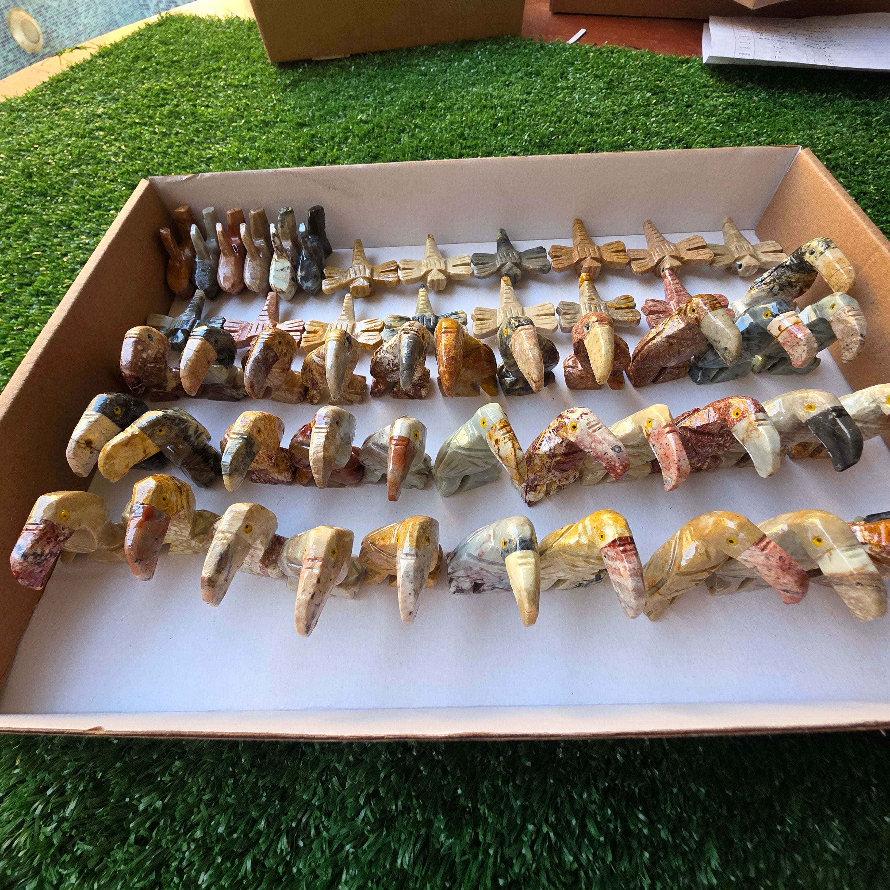 Lot 53 pcs Soapstone Animals