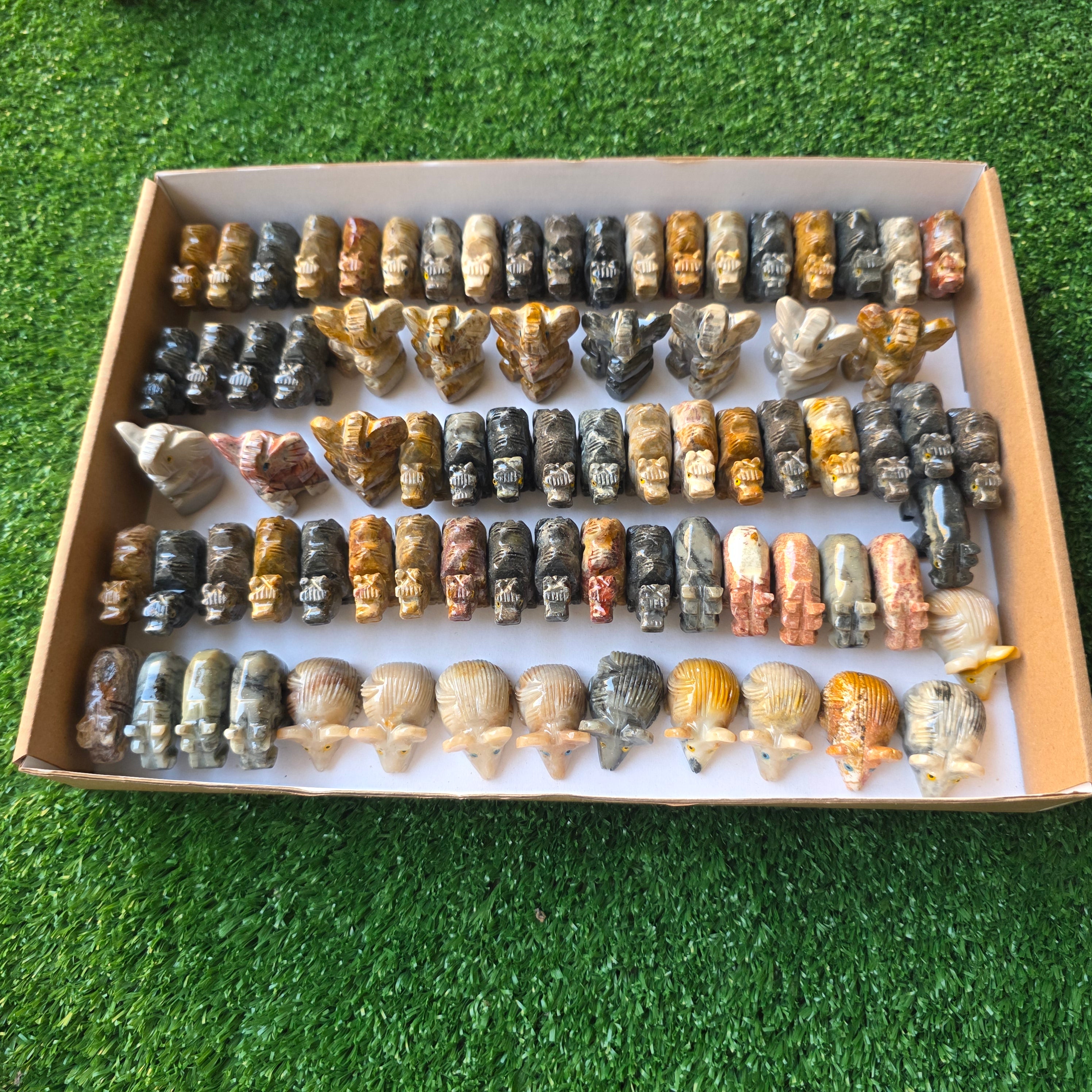 Lot 73 pcs Soapstone Animals