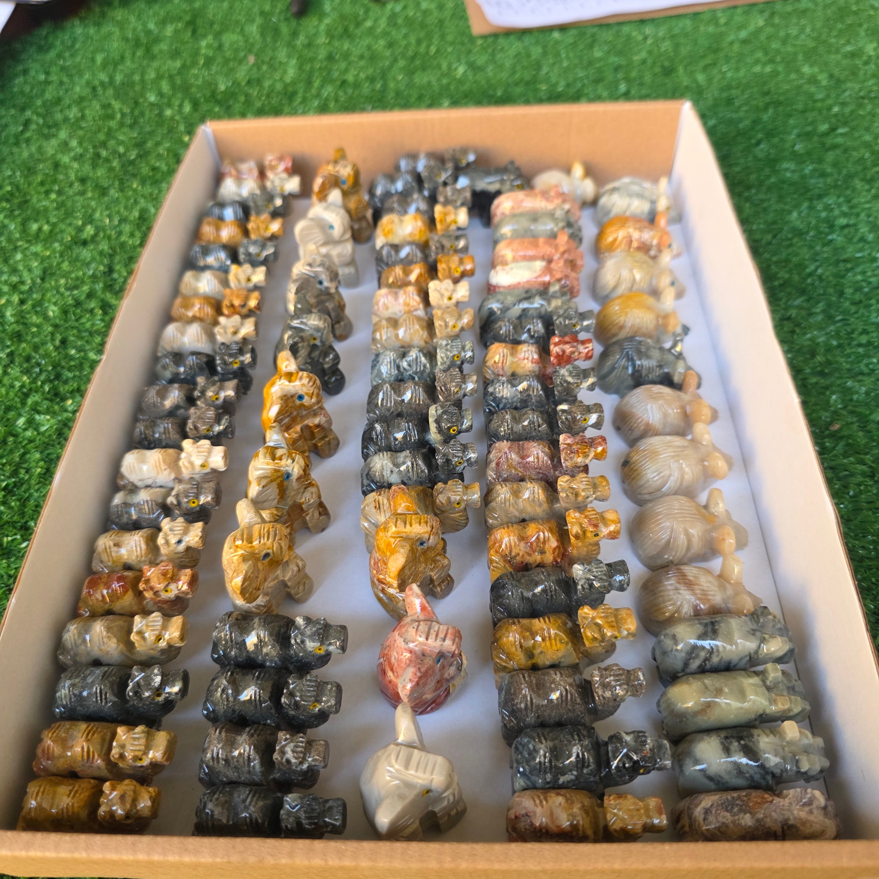Lot 73 pcs Soapstone Animals