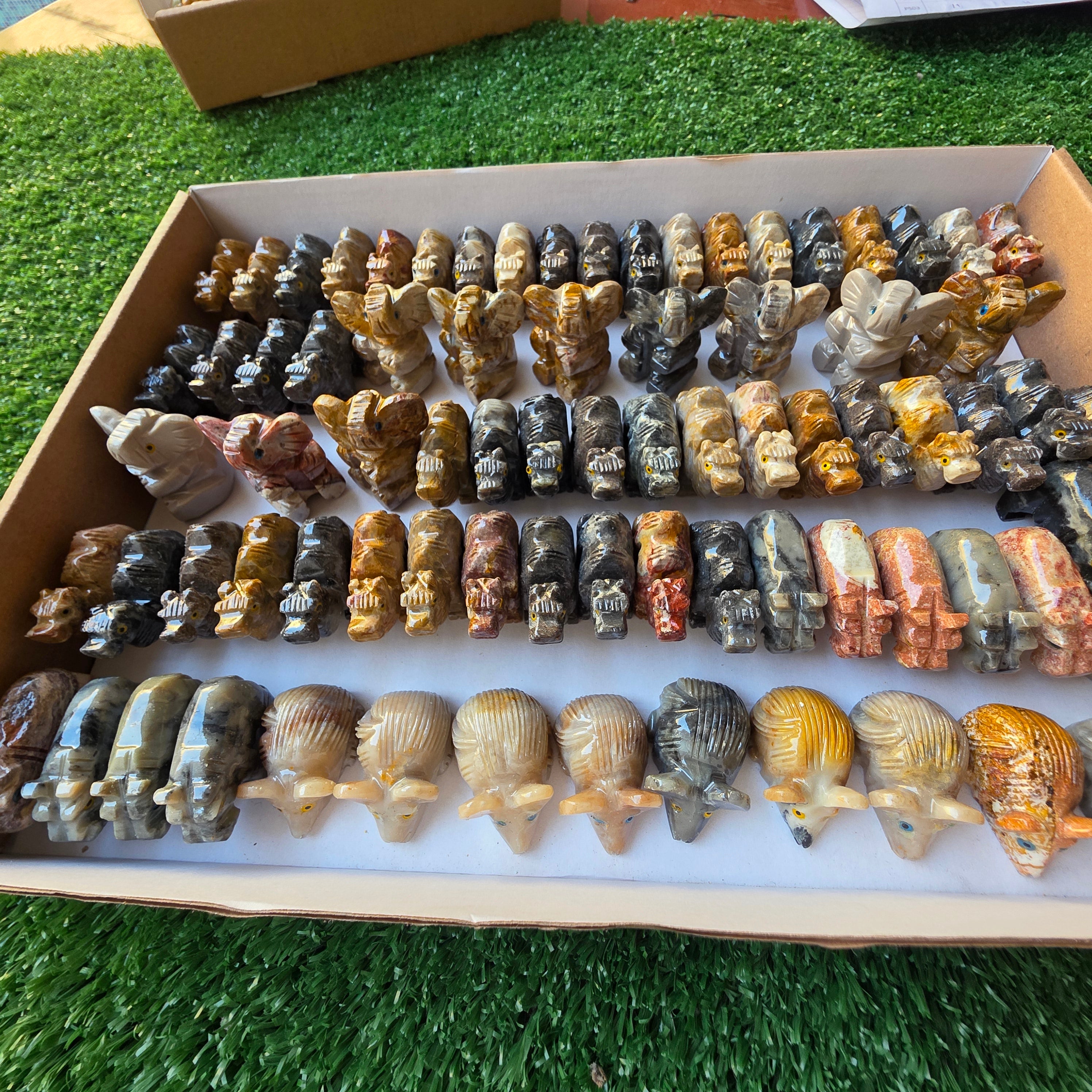 Lot 73 pcs Soapstone Animals