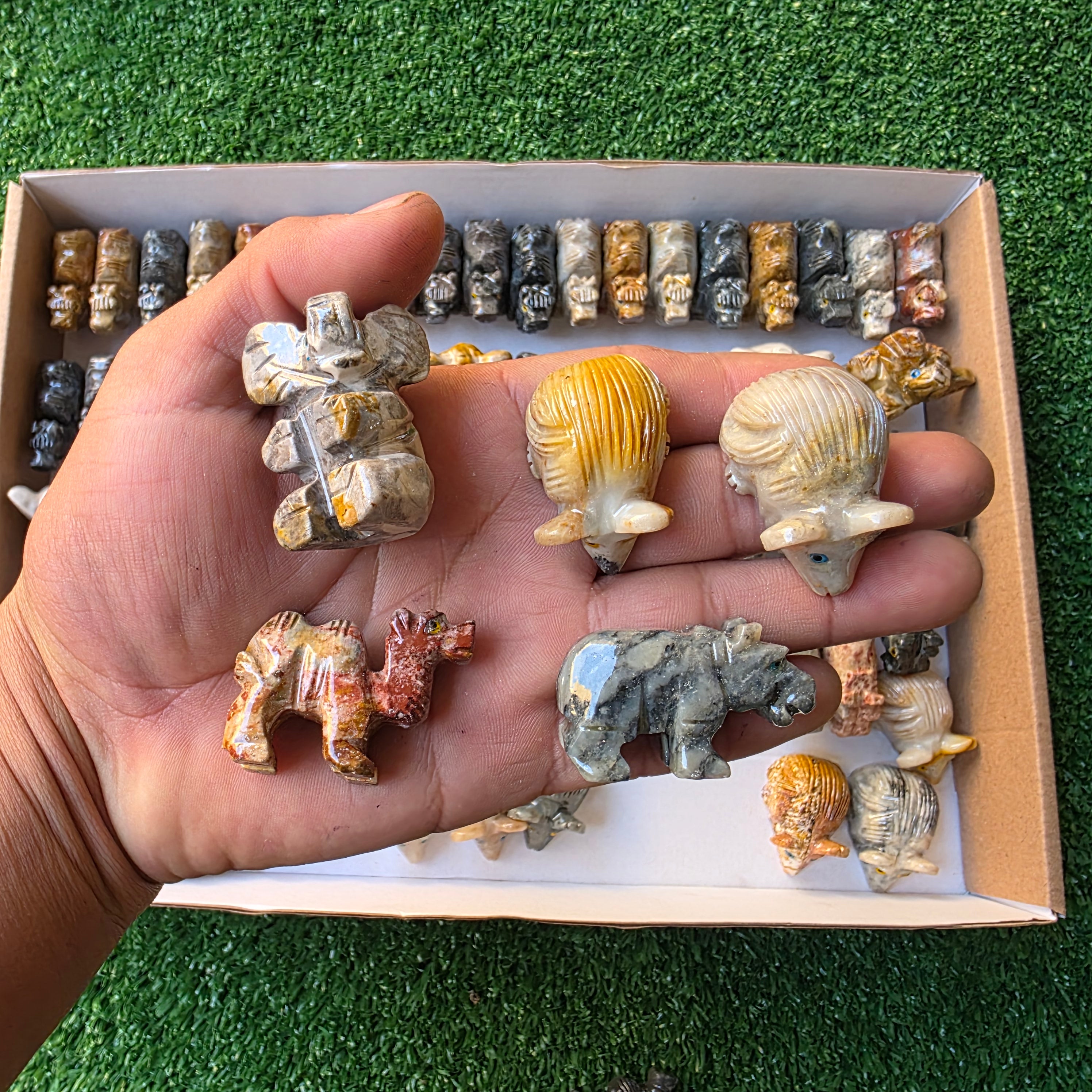 Lot 73 pcs Soapstone Animals