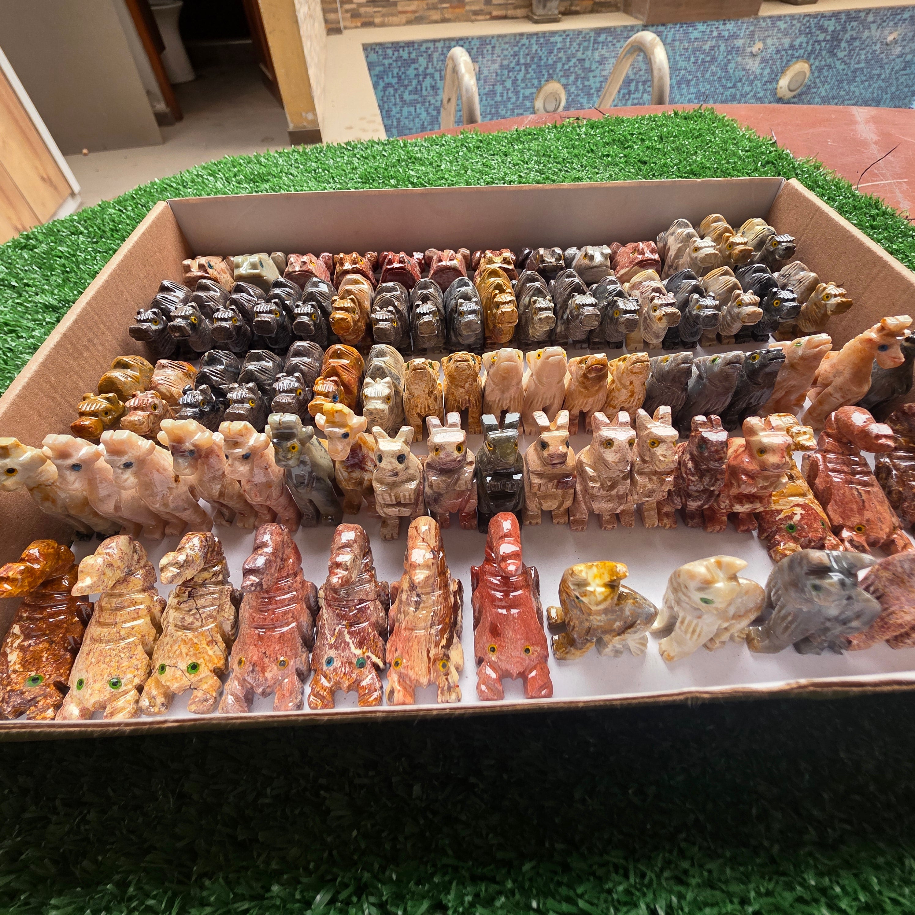 Lot 80 pcs Soapstone Animals