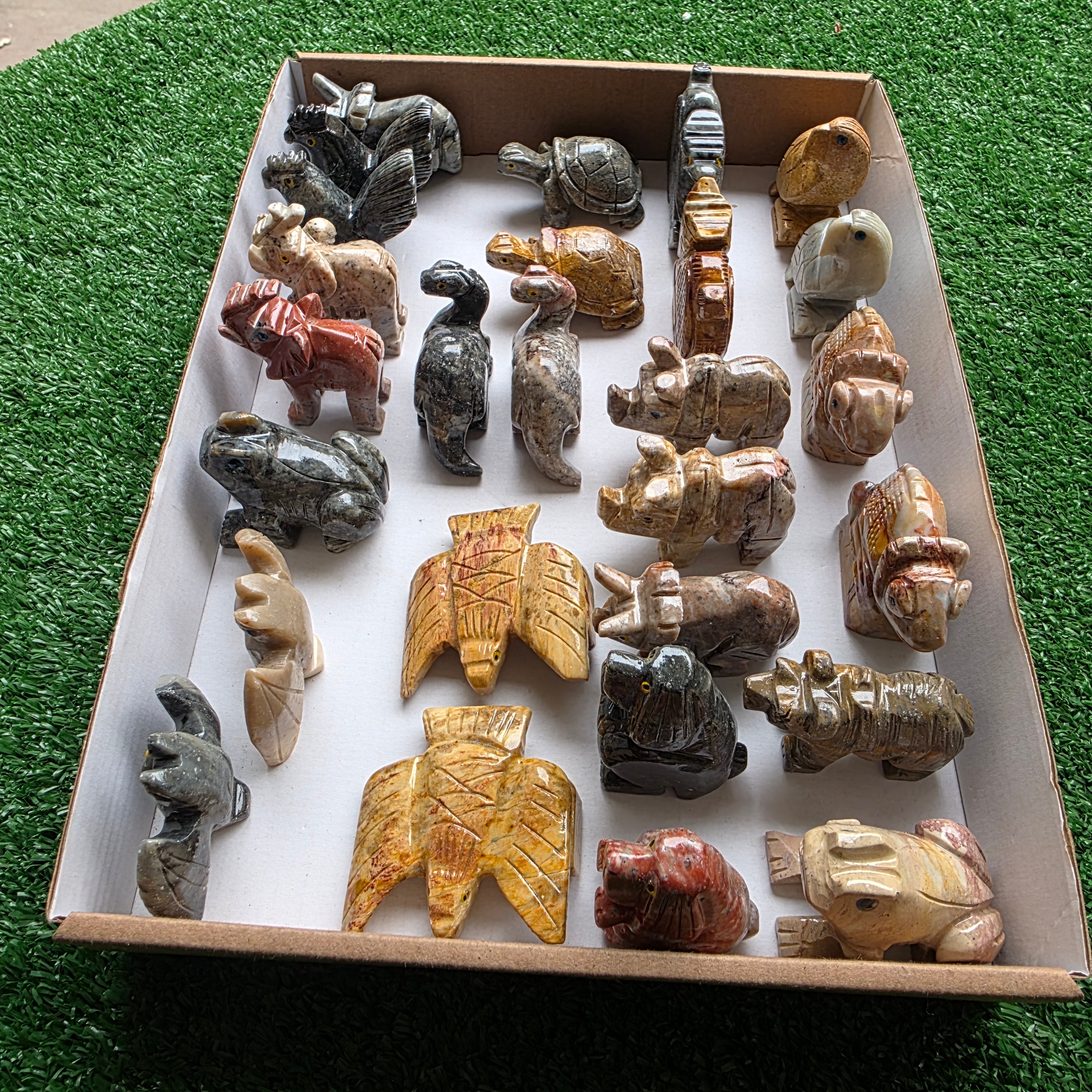 Lot 27 pcs Soapstone Animals