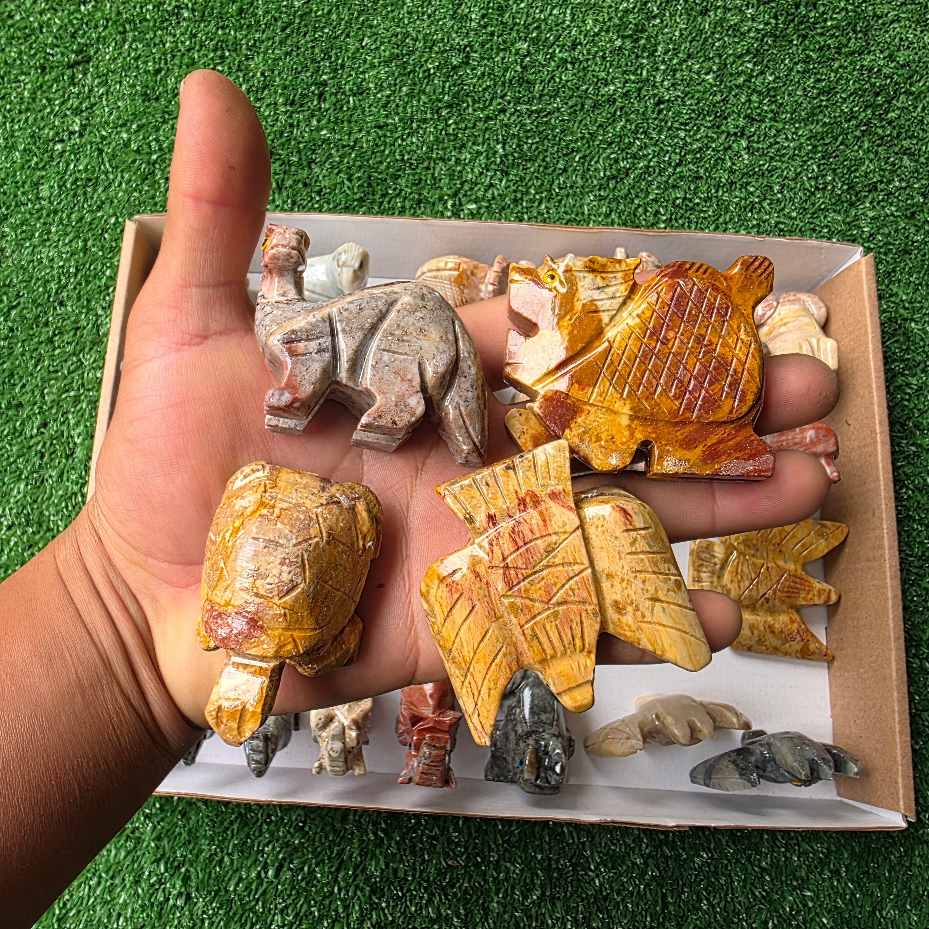 Lot 27 pcs Soapstone Animals