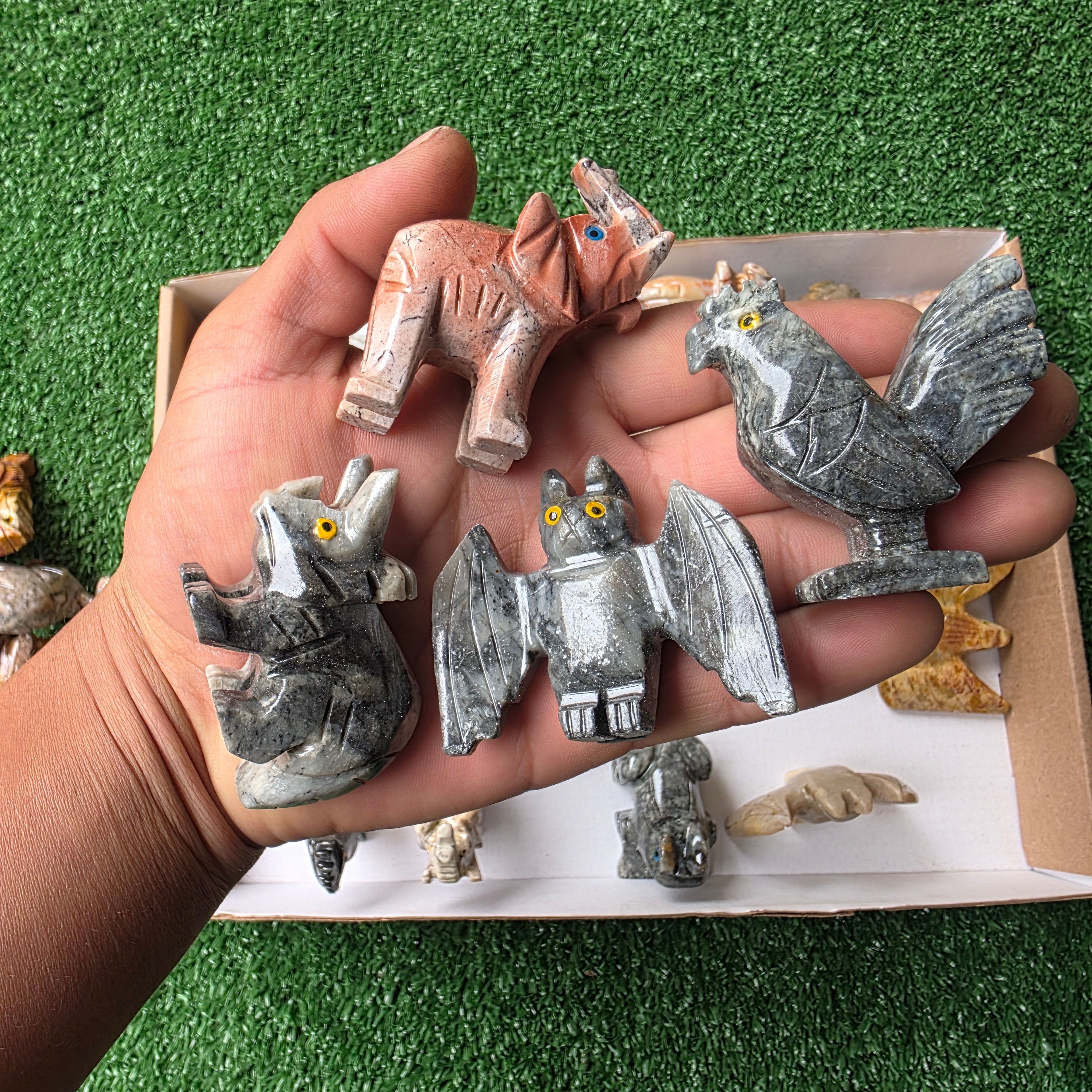 Lot 27 pcs Soapstone Animals