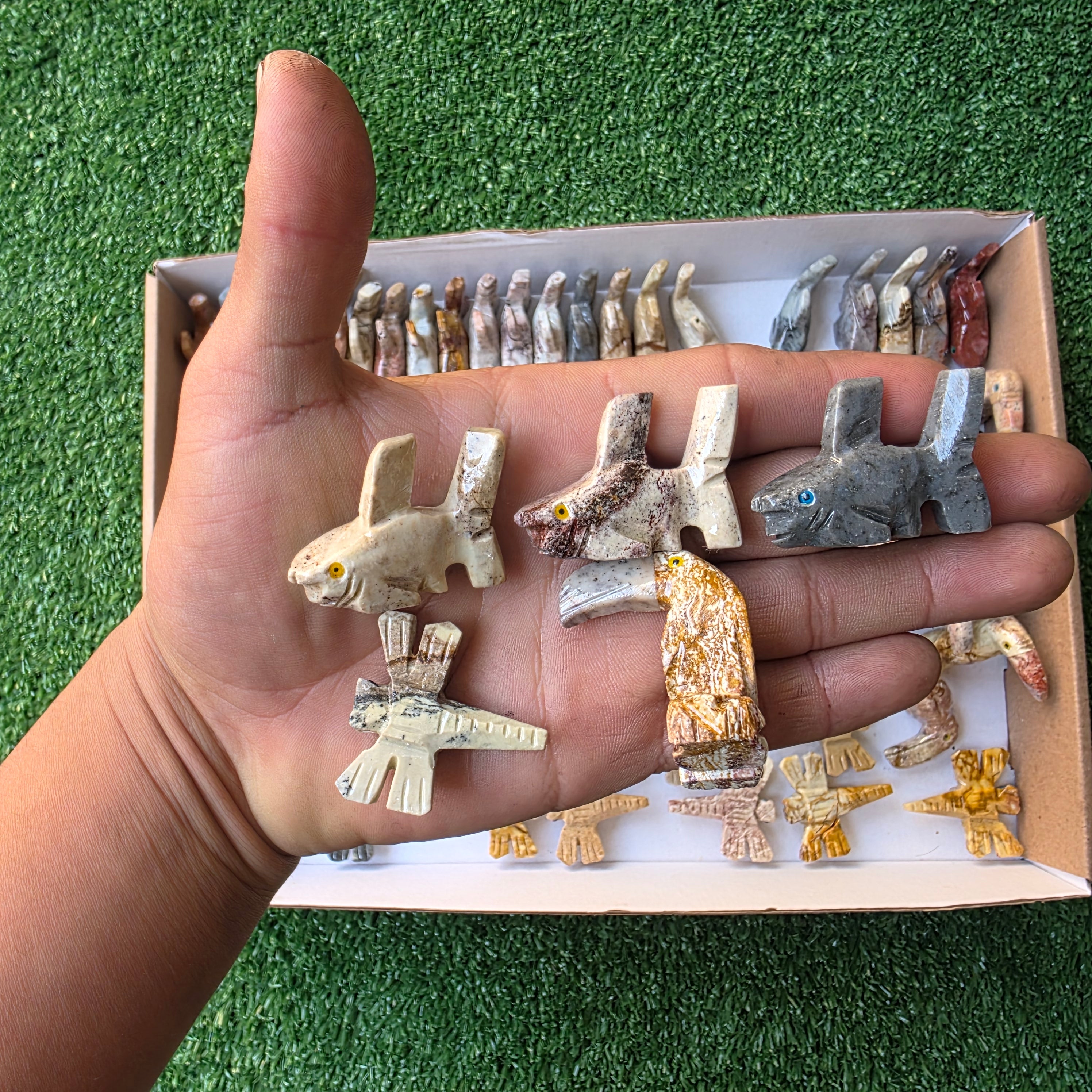 Lot 93 pcs Soapstone Animals