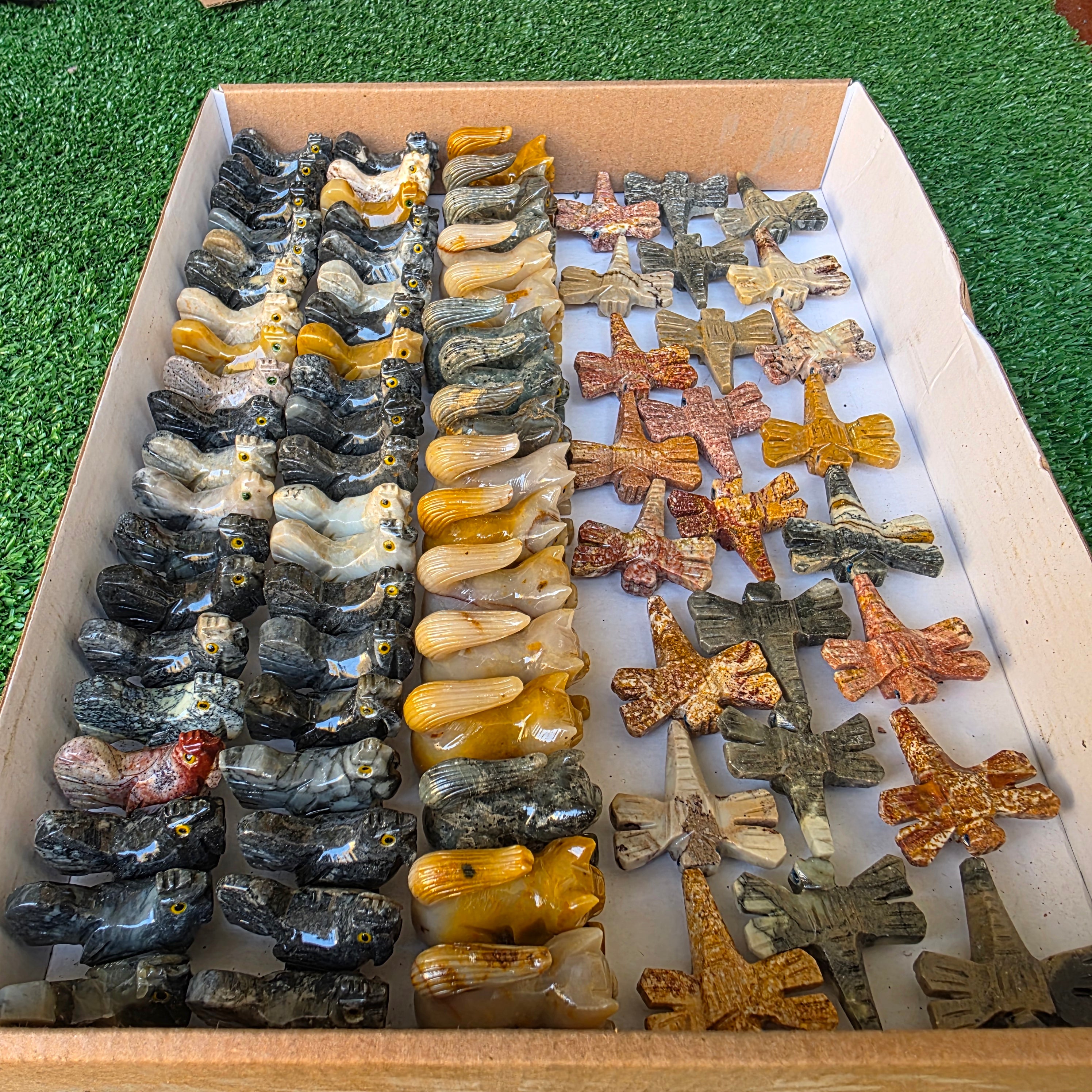 Lot 80 pcs Soapstone Animals