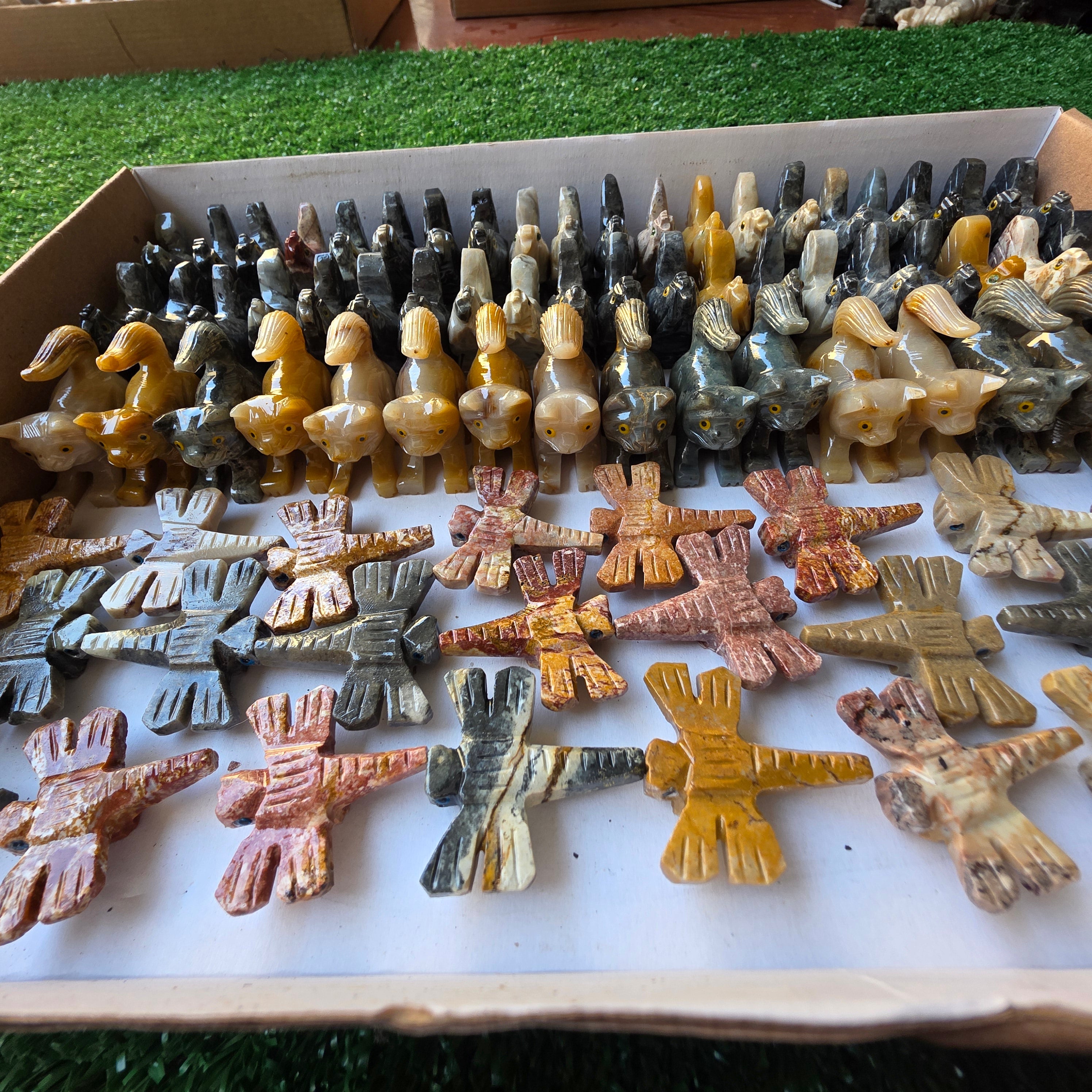 Lot 80 pcs Soapstone Animals