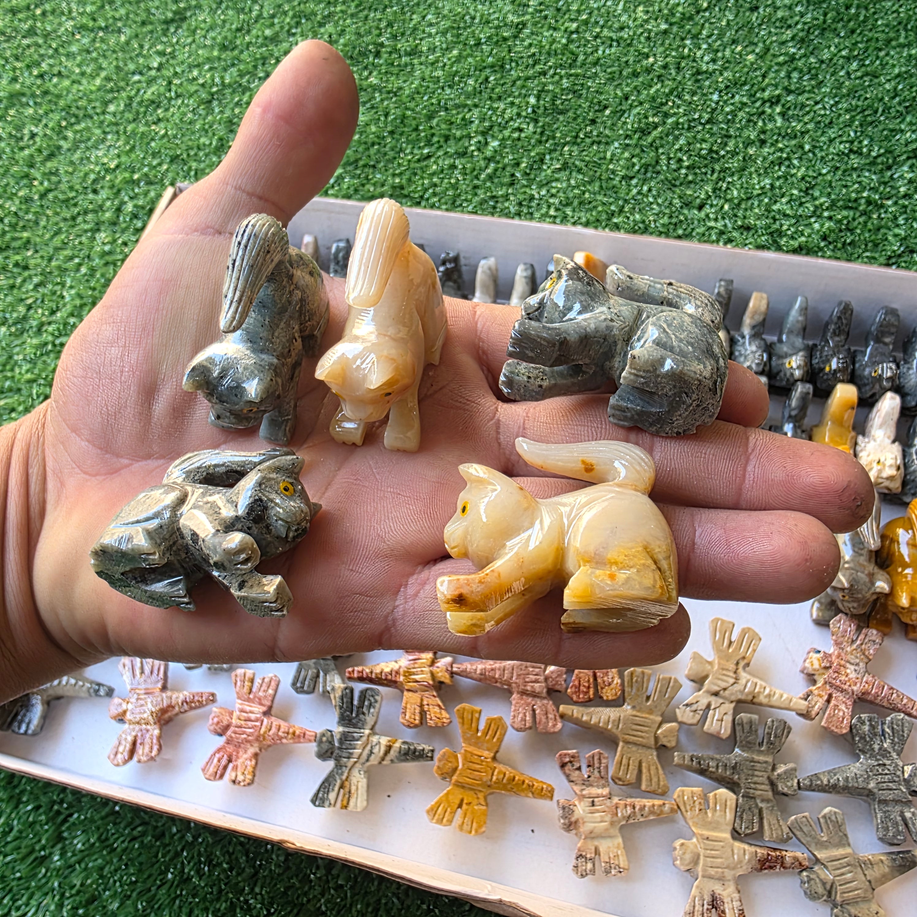 Lot 80 pcs Soapstone Animals