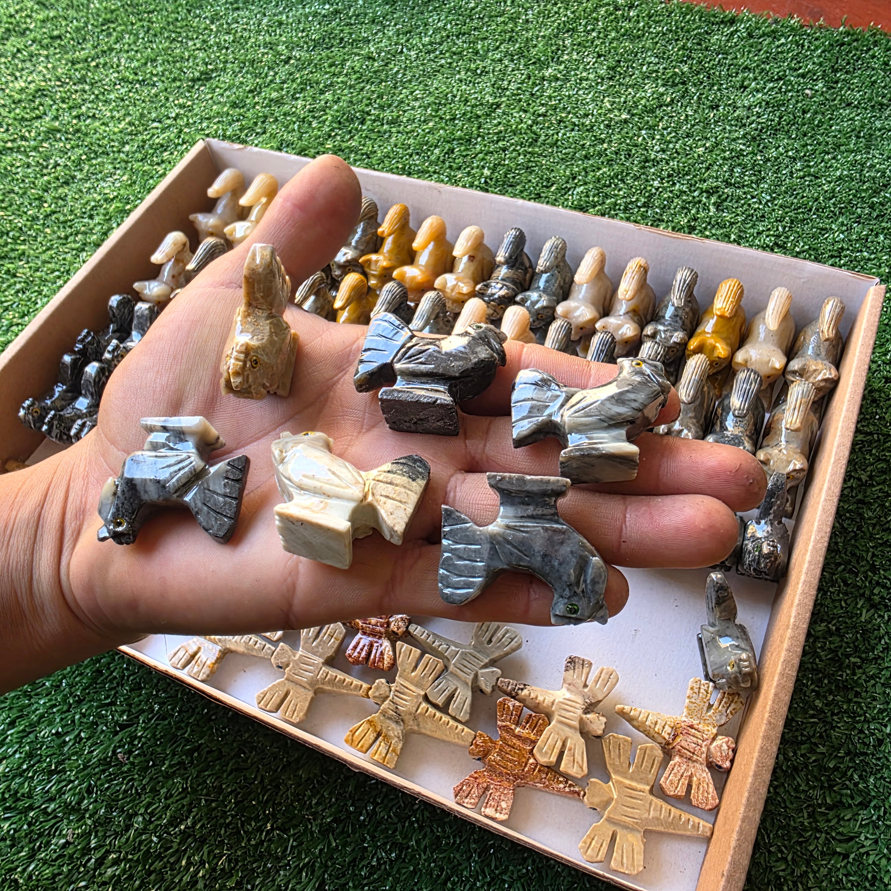 Lot 88 pcs Soapstone Animals