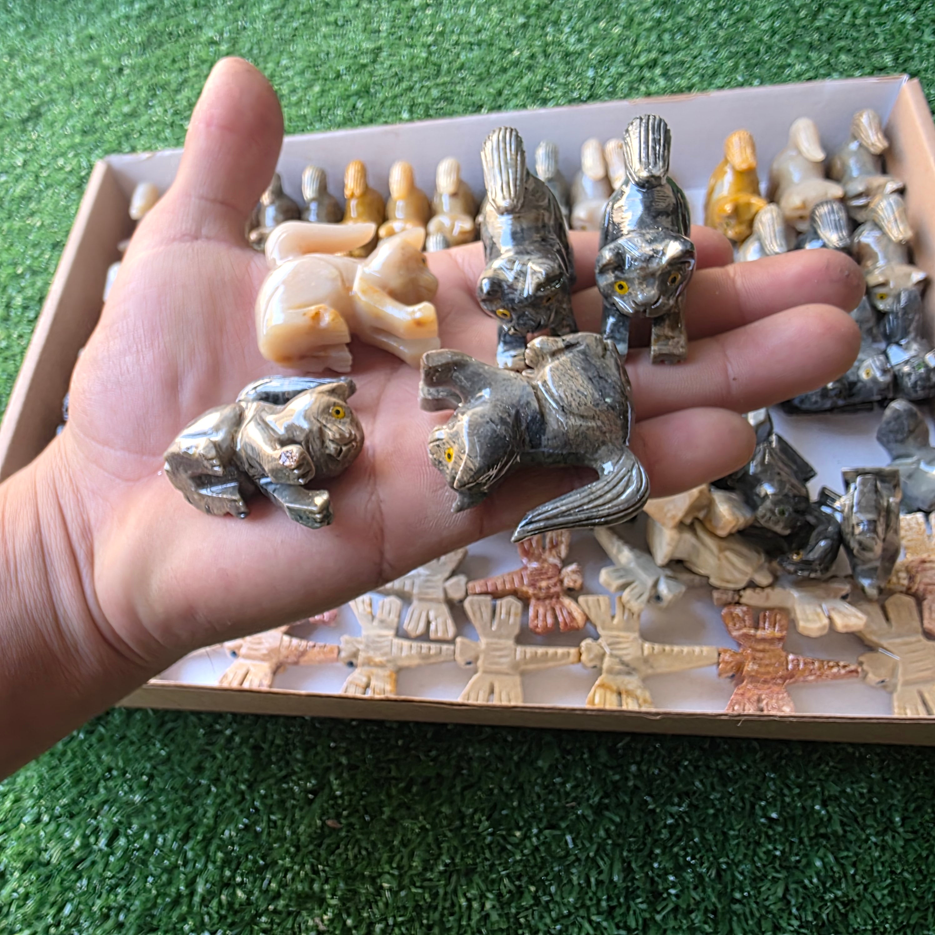 Lot 88 pcs Soapstone Animals