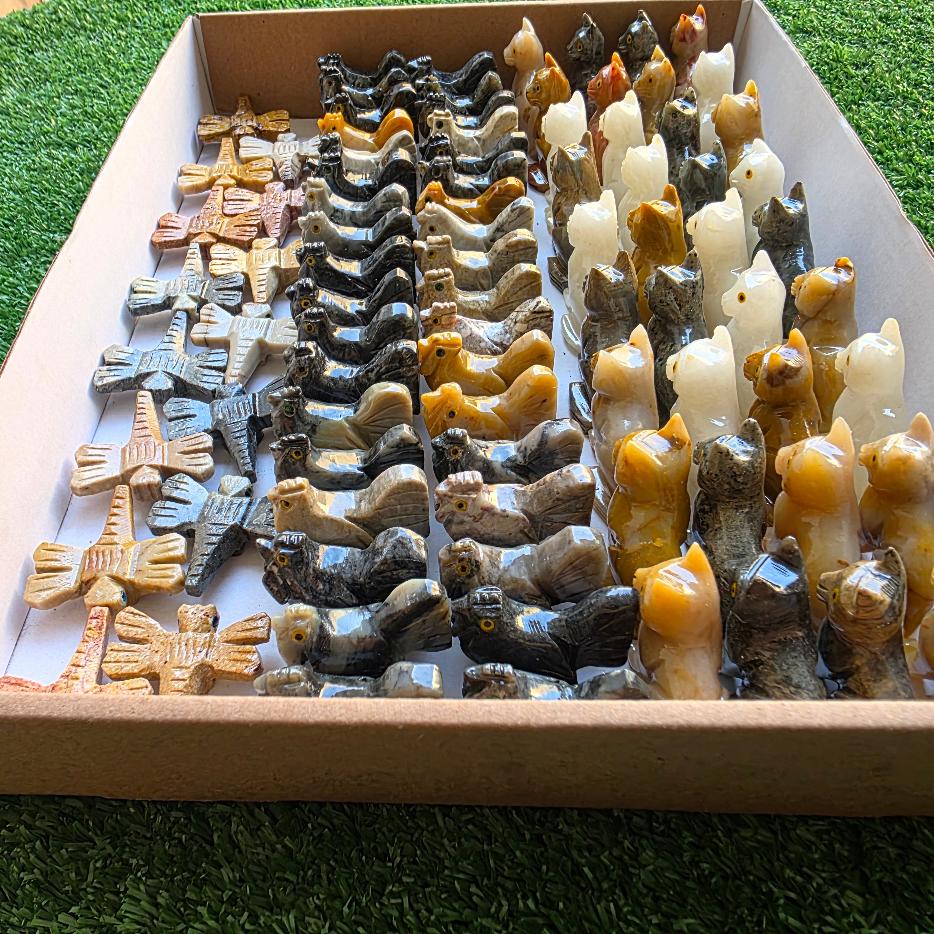 Lot 87 pcs Soapstone Animals