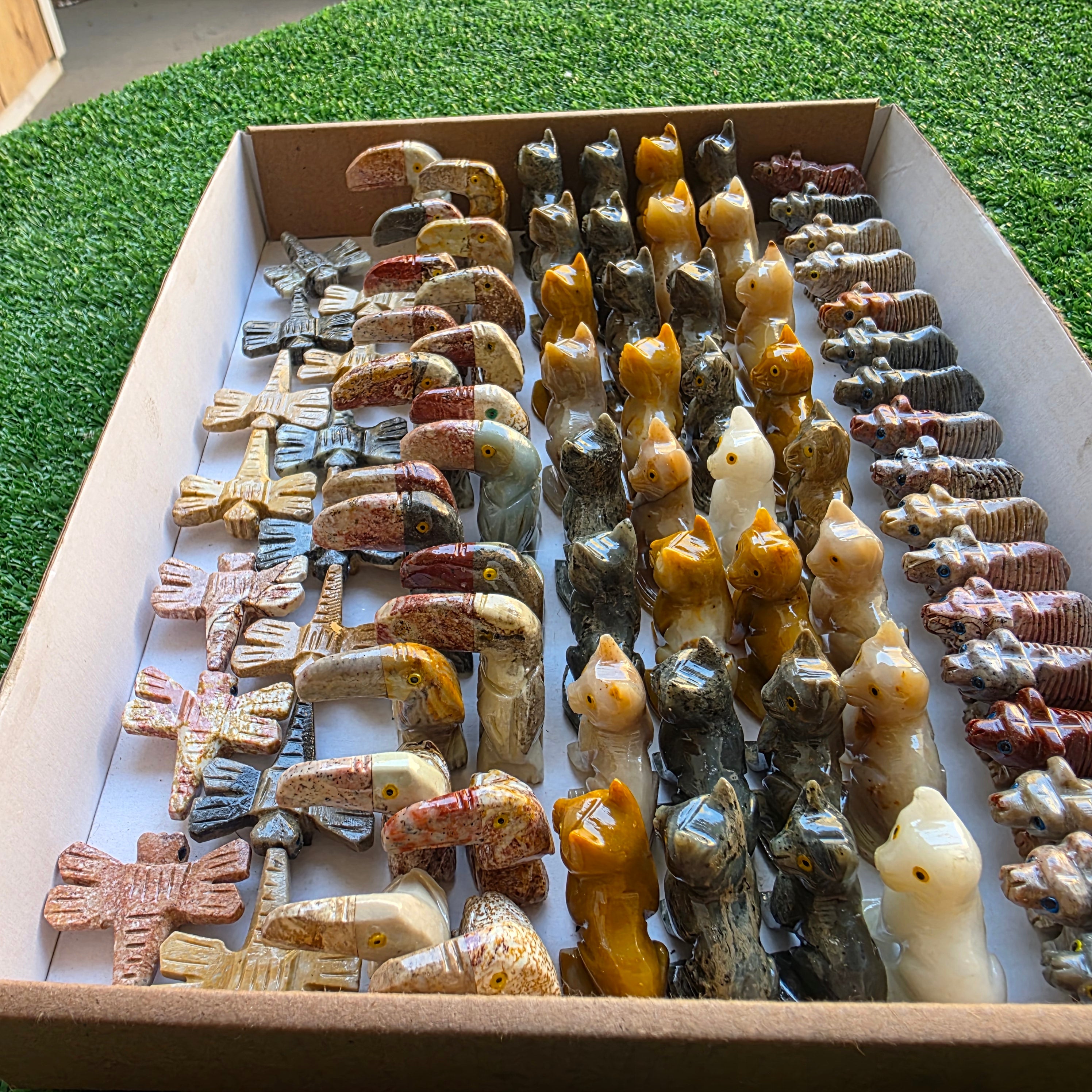 Lot 83 pcs Soapstone Animals