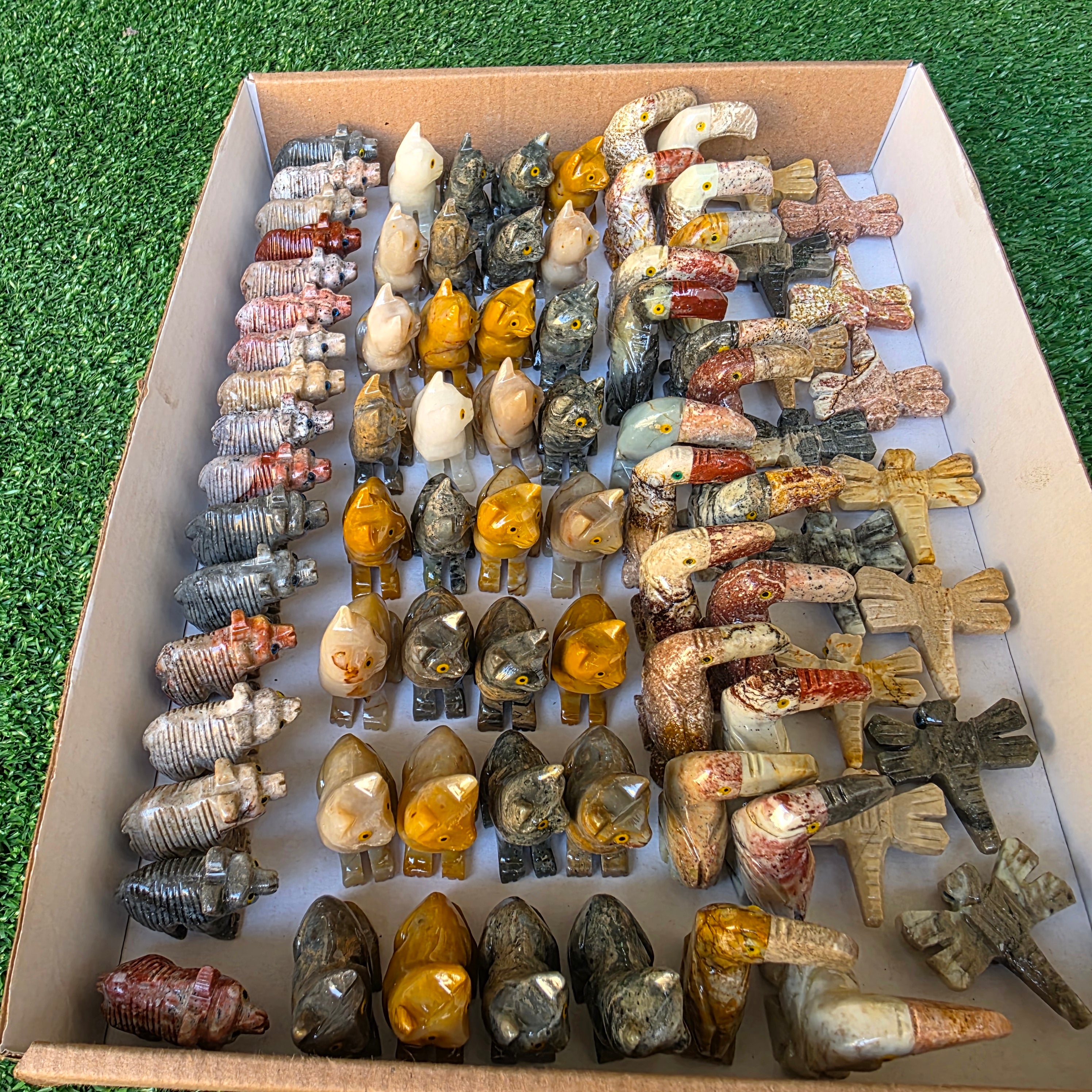 Lot 83 pcs Soapstone Animals