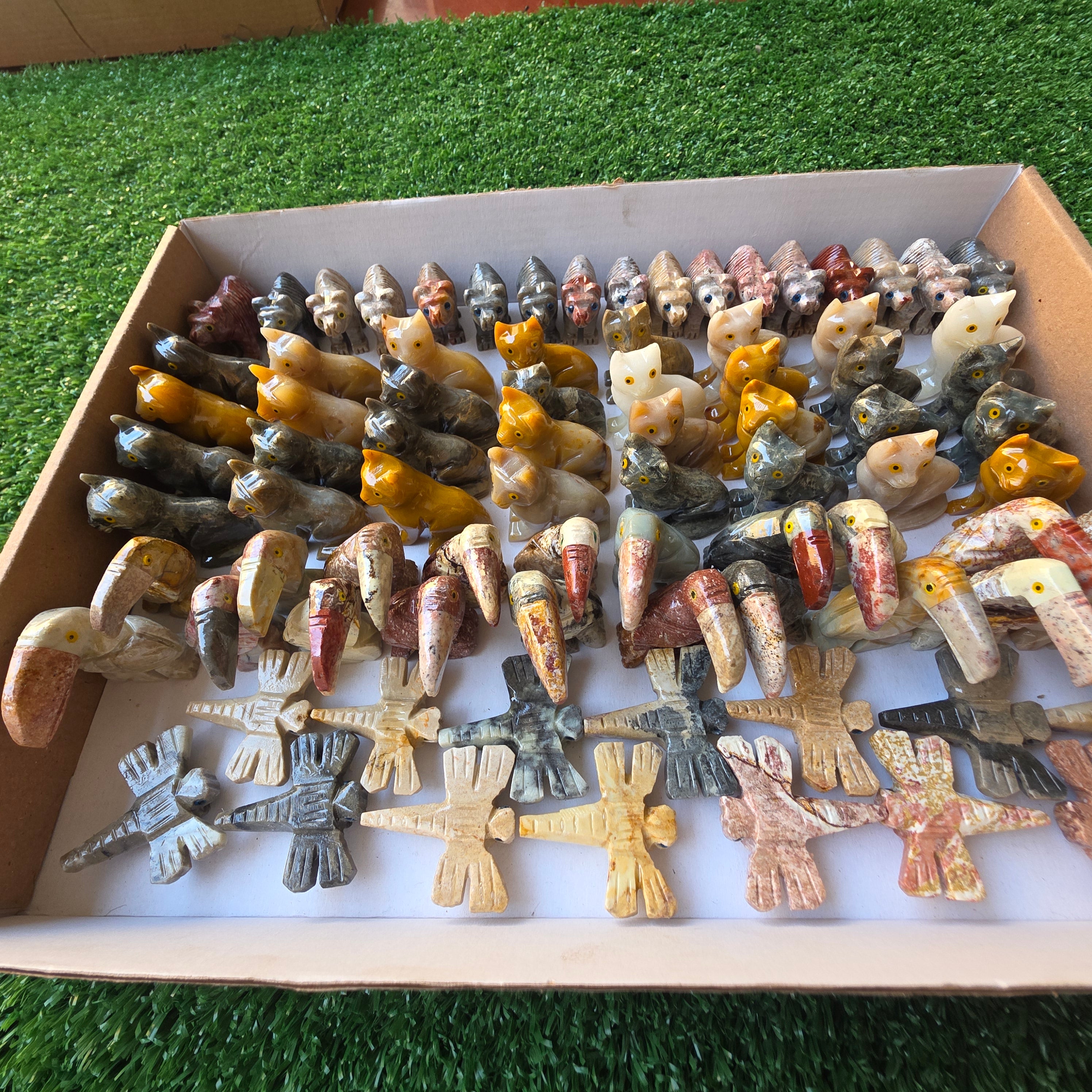 Lot 83 pcs Soapstone Animals