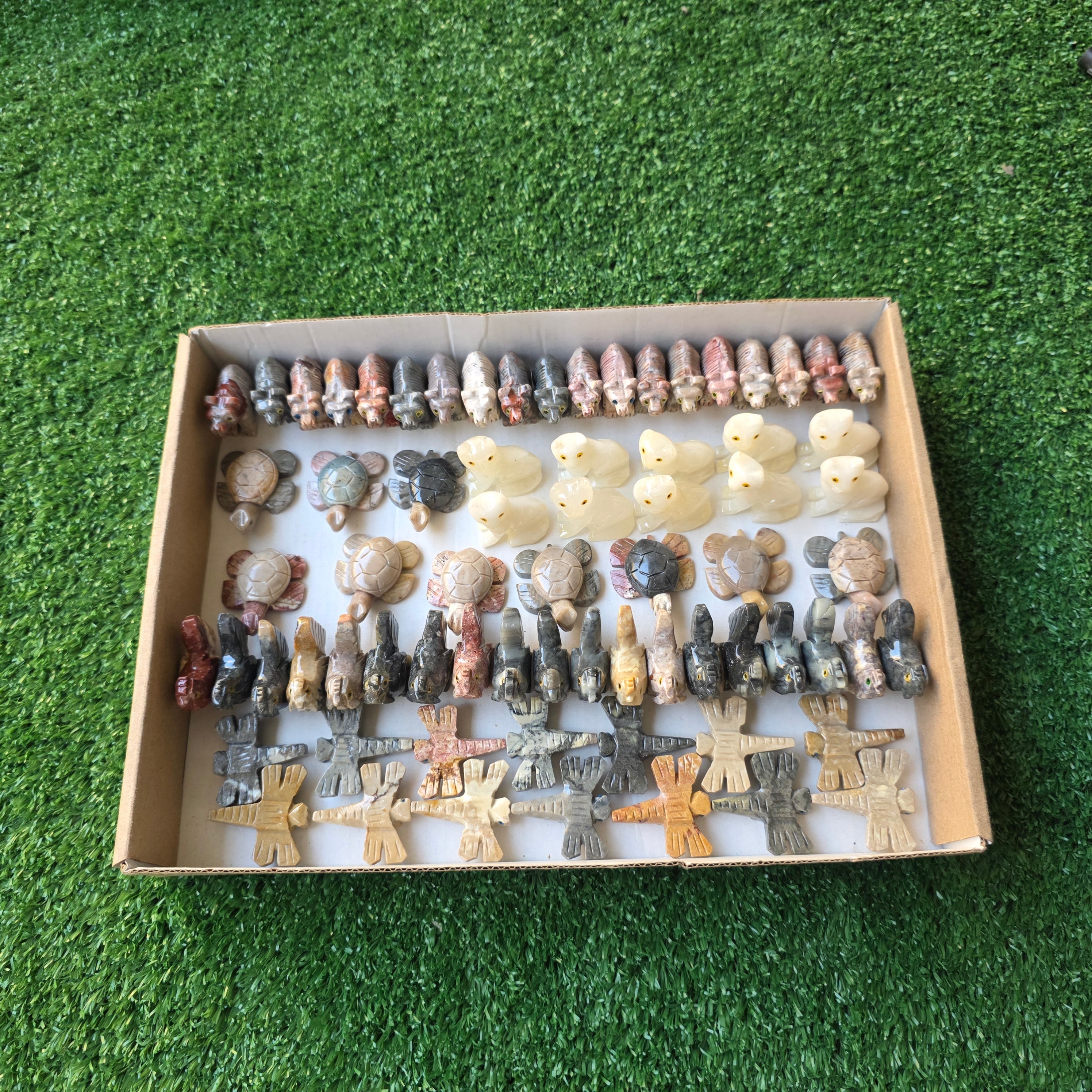 Lot 72 pcs Soapstone Animals