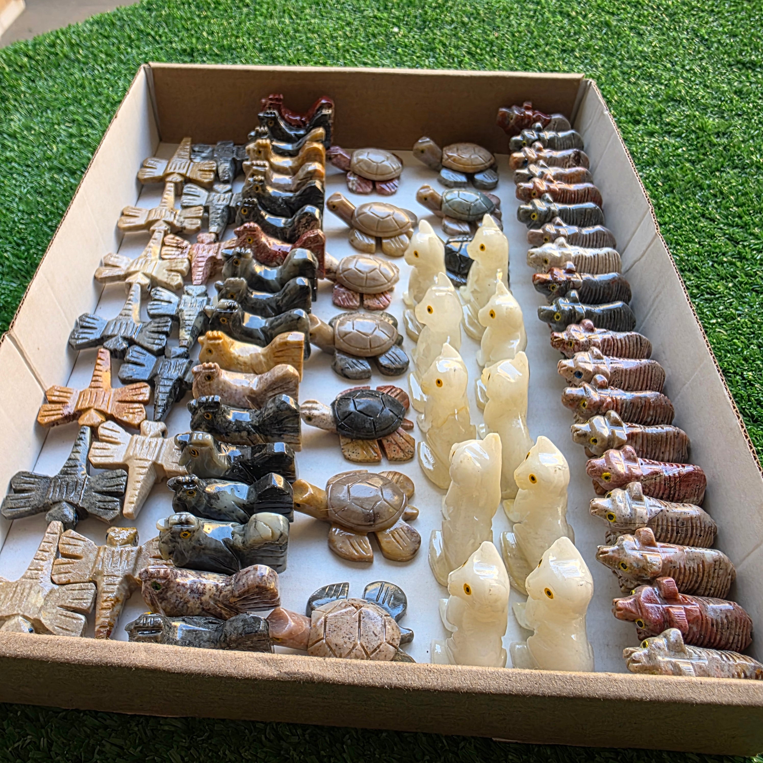 Lot 72 pcs Soapstone Animals