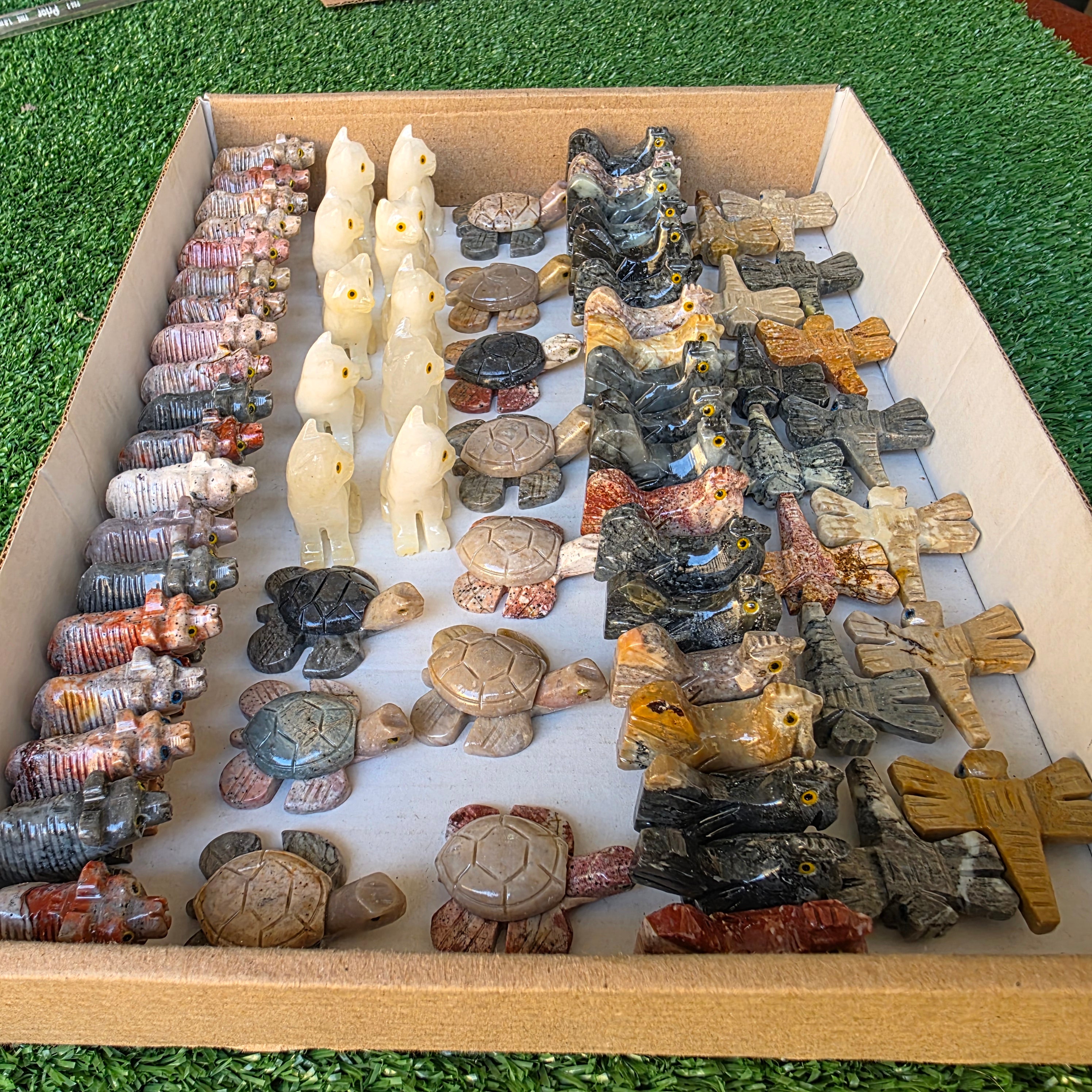 Lot 72 pcs Soapstone Animals