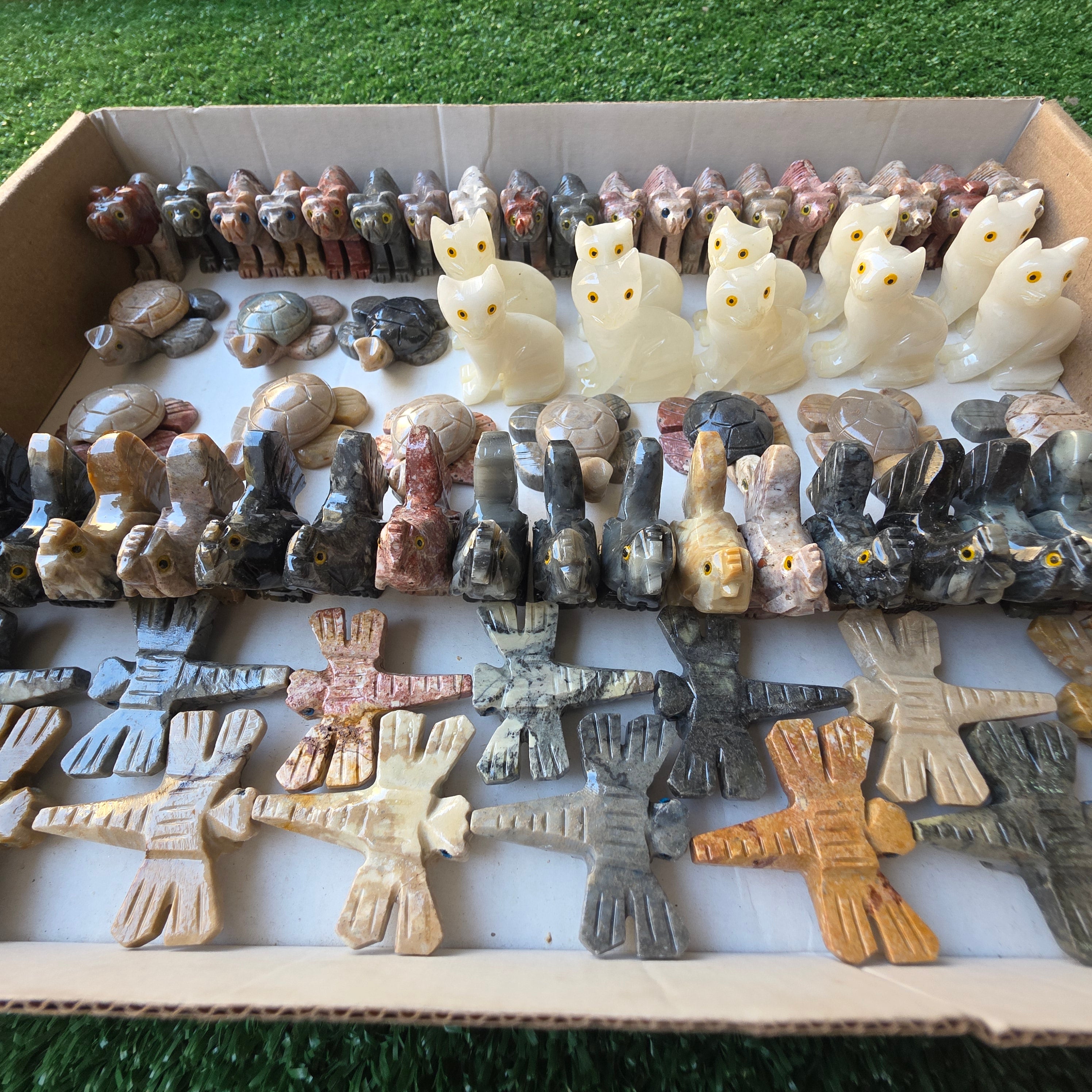 Lot 72 pcs Soapstone Animals