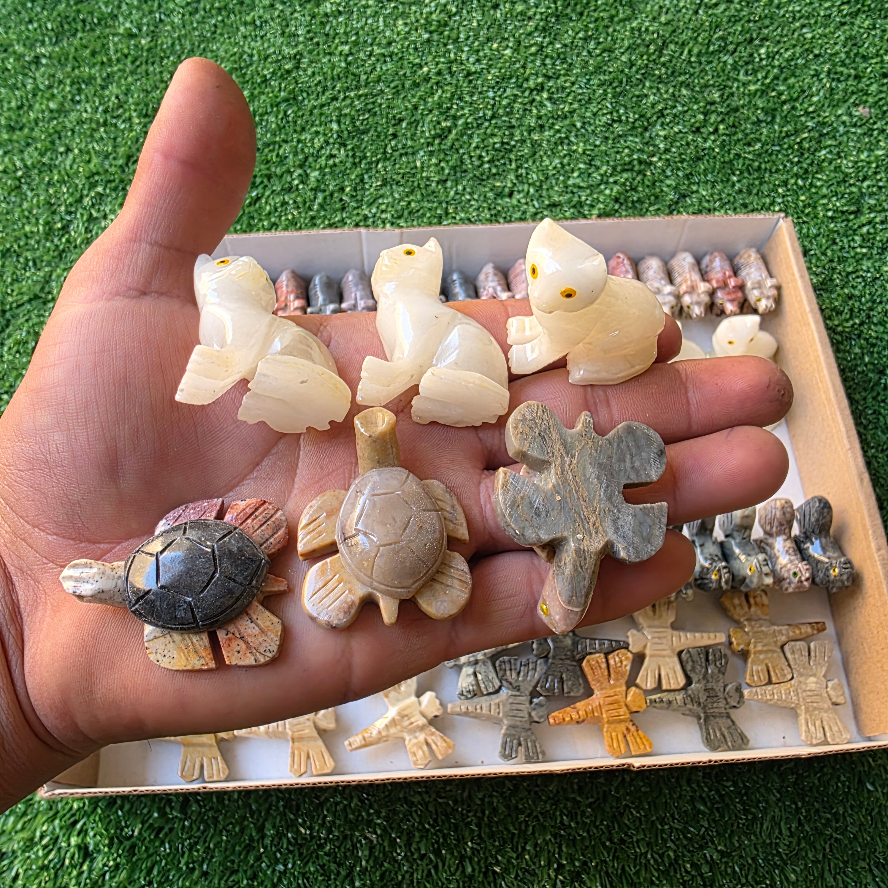 Lot 72 pcs Soapstone Animals