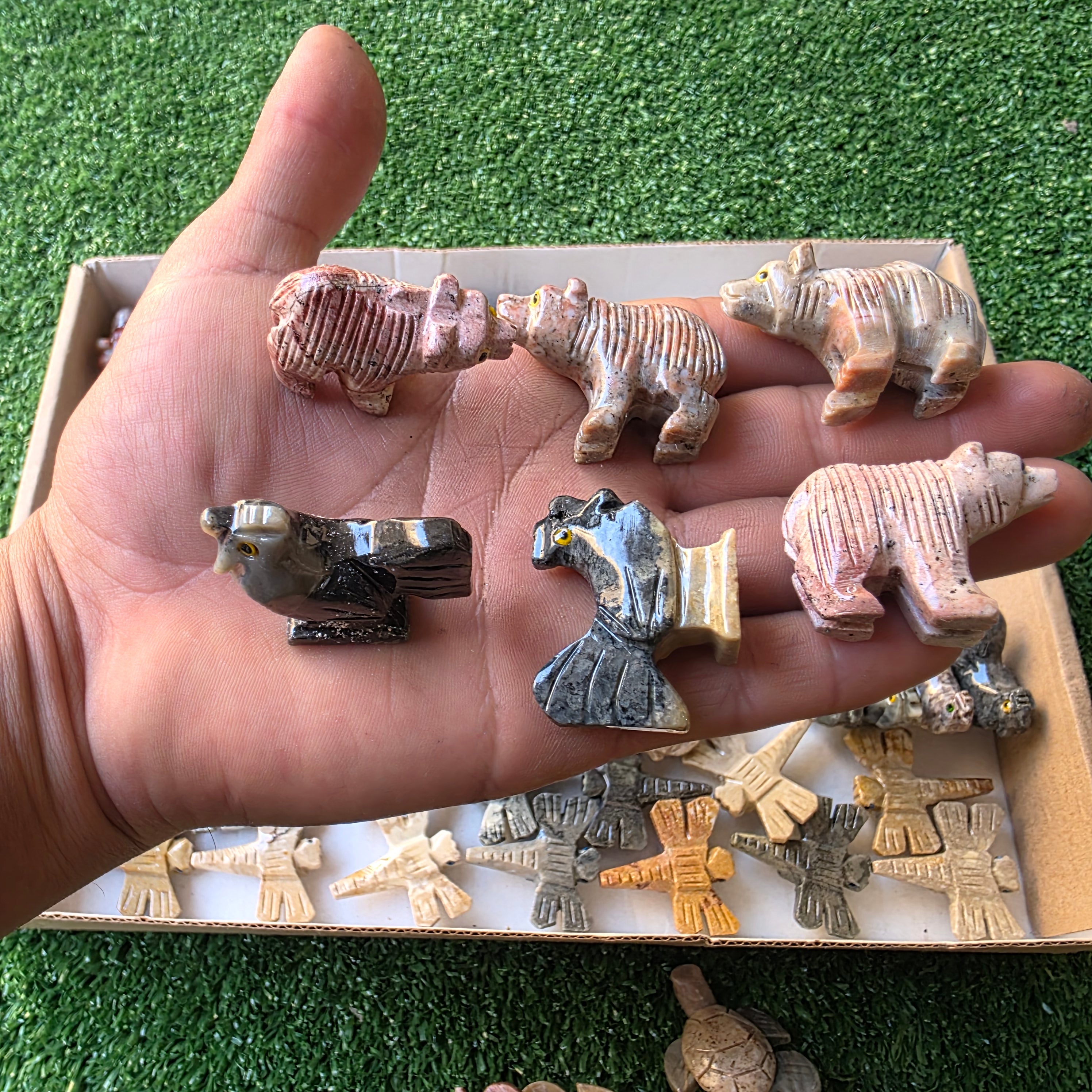 Lot 72 pcs Soapstone Animals