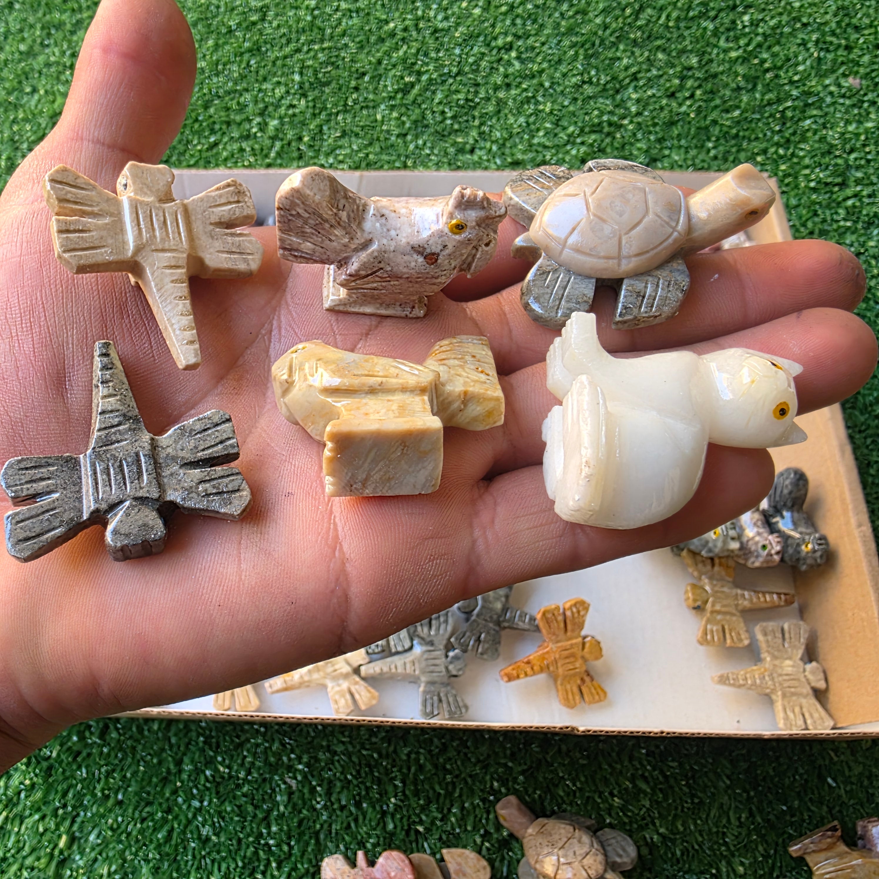 Lot 72 pcs Soapstone Animals