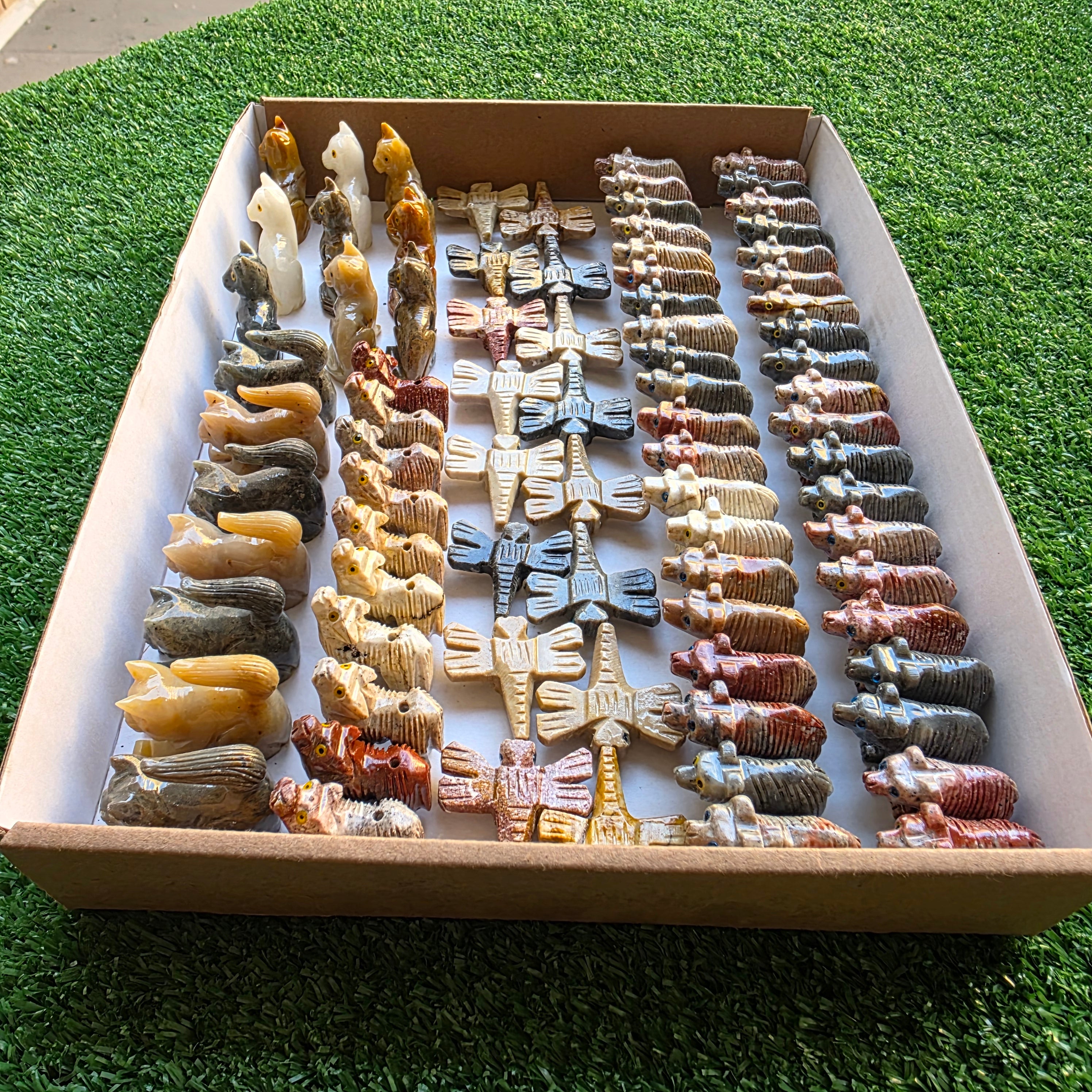 Lot 82 pcs Soapstone Animals