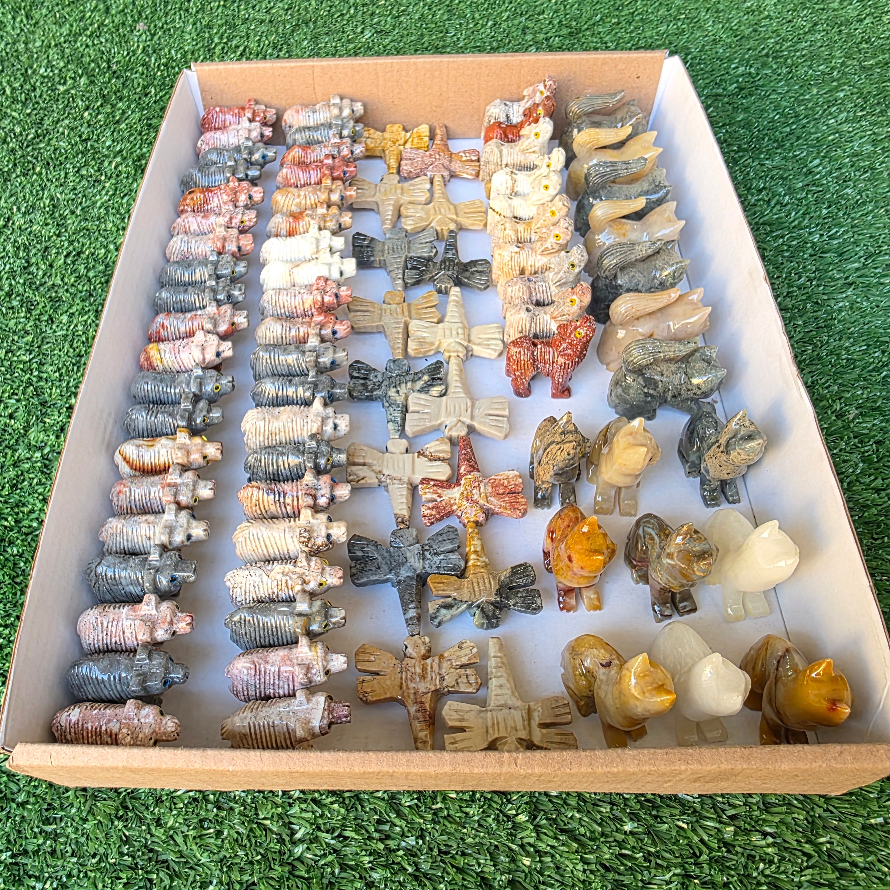 Lot 82 pcs Soapstone Animals