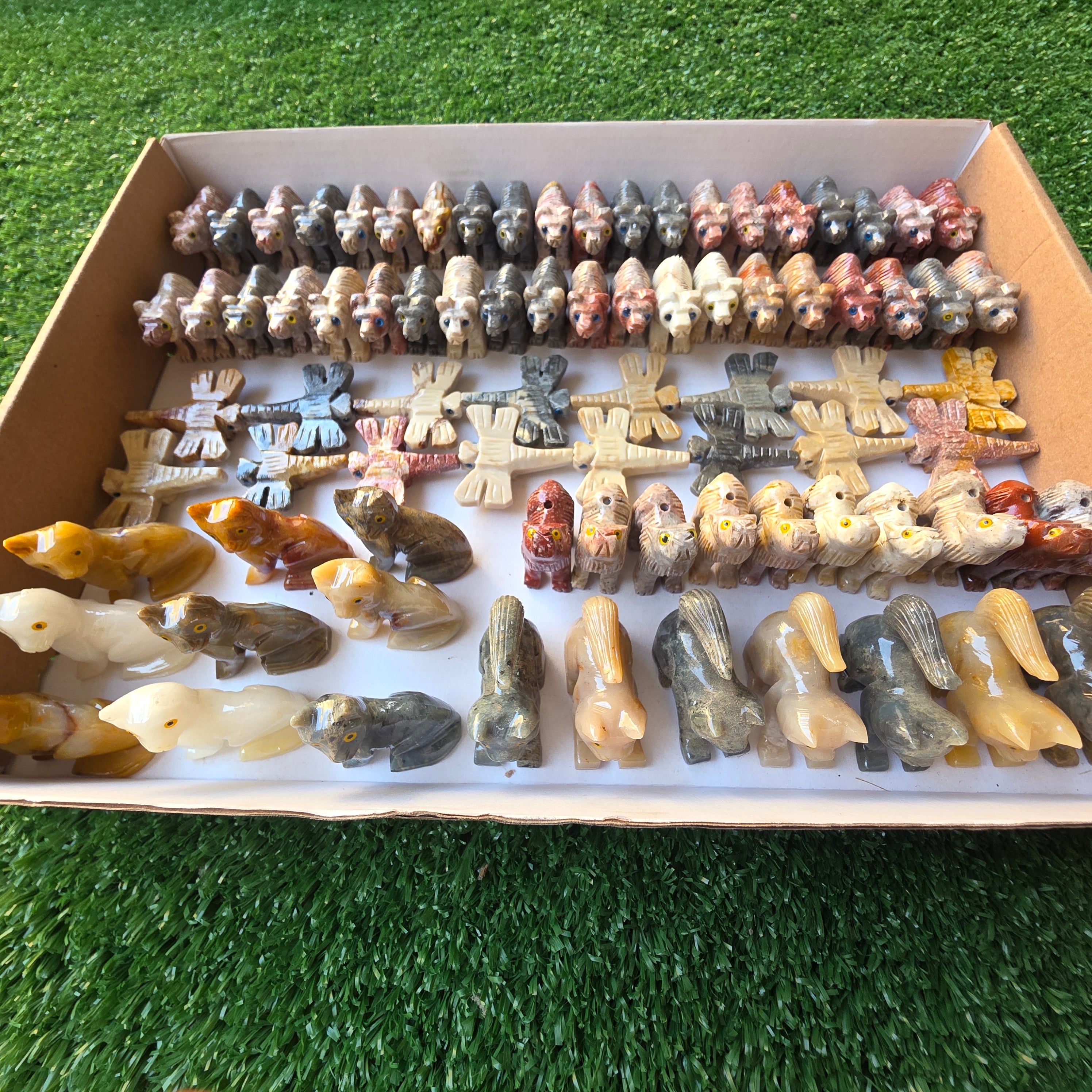Lot 82 pcs Soapstone Animals