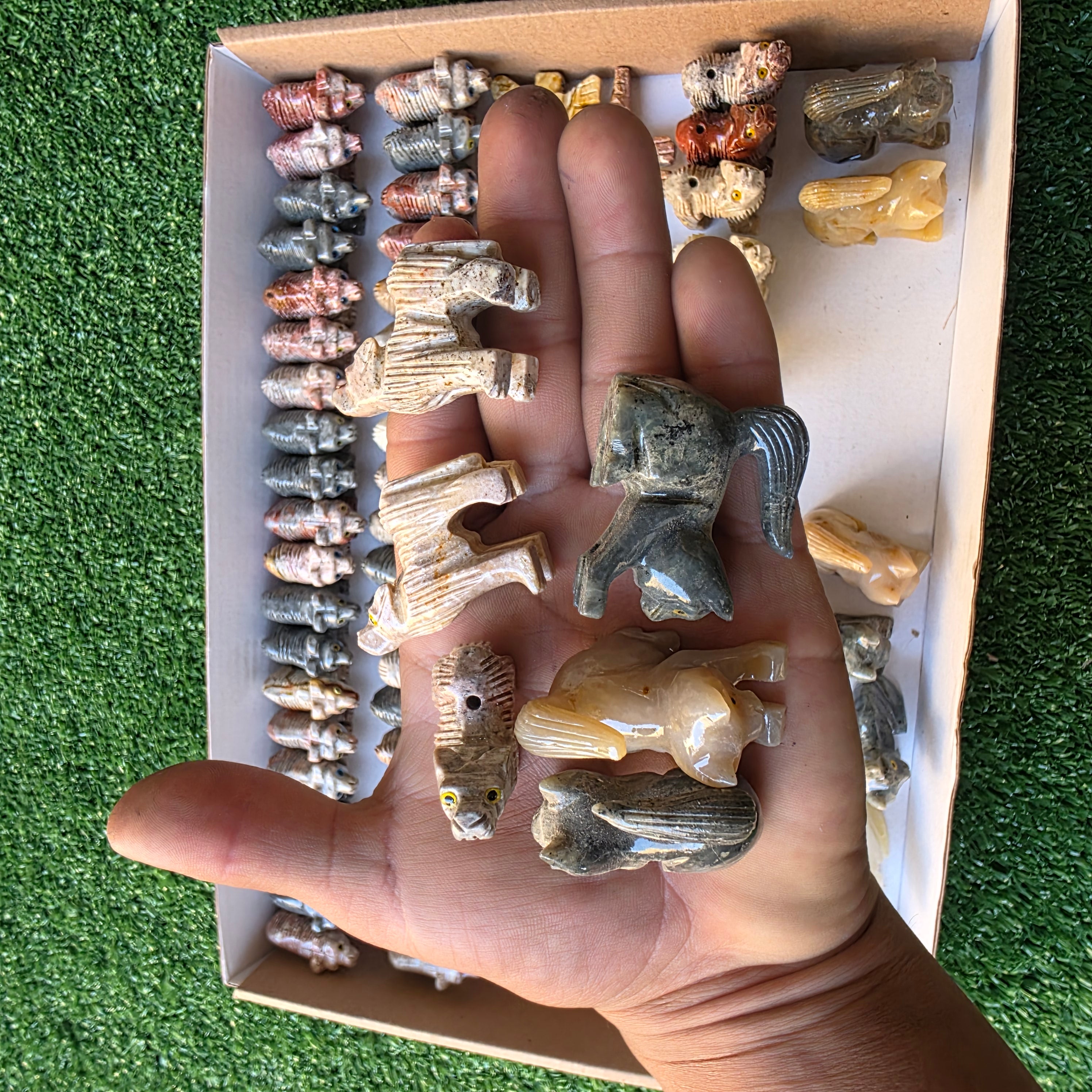 Lot 82 pcs Soapstone Animals