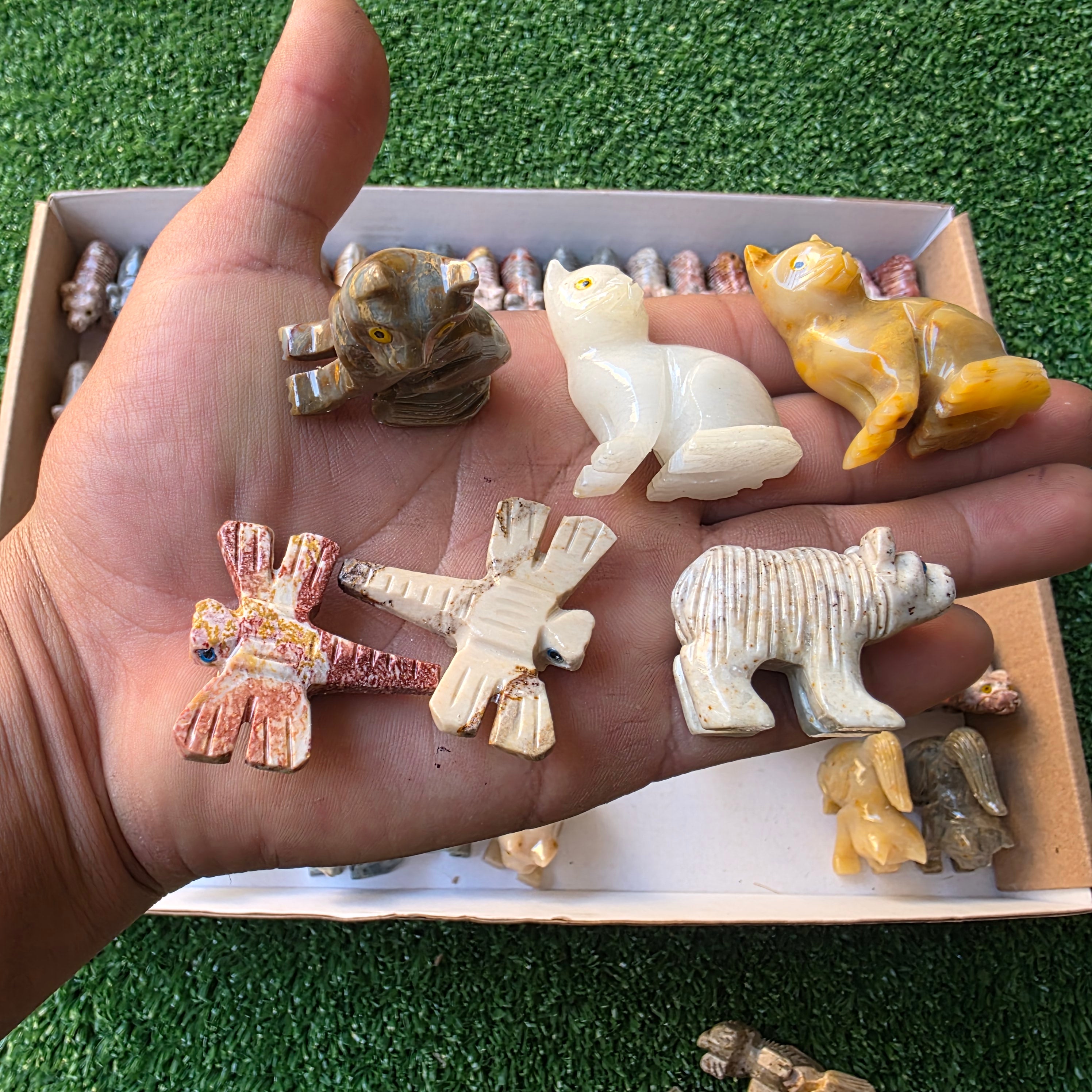 Lot 82 pcs Soapstone Animals