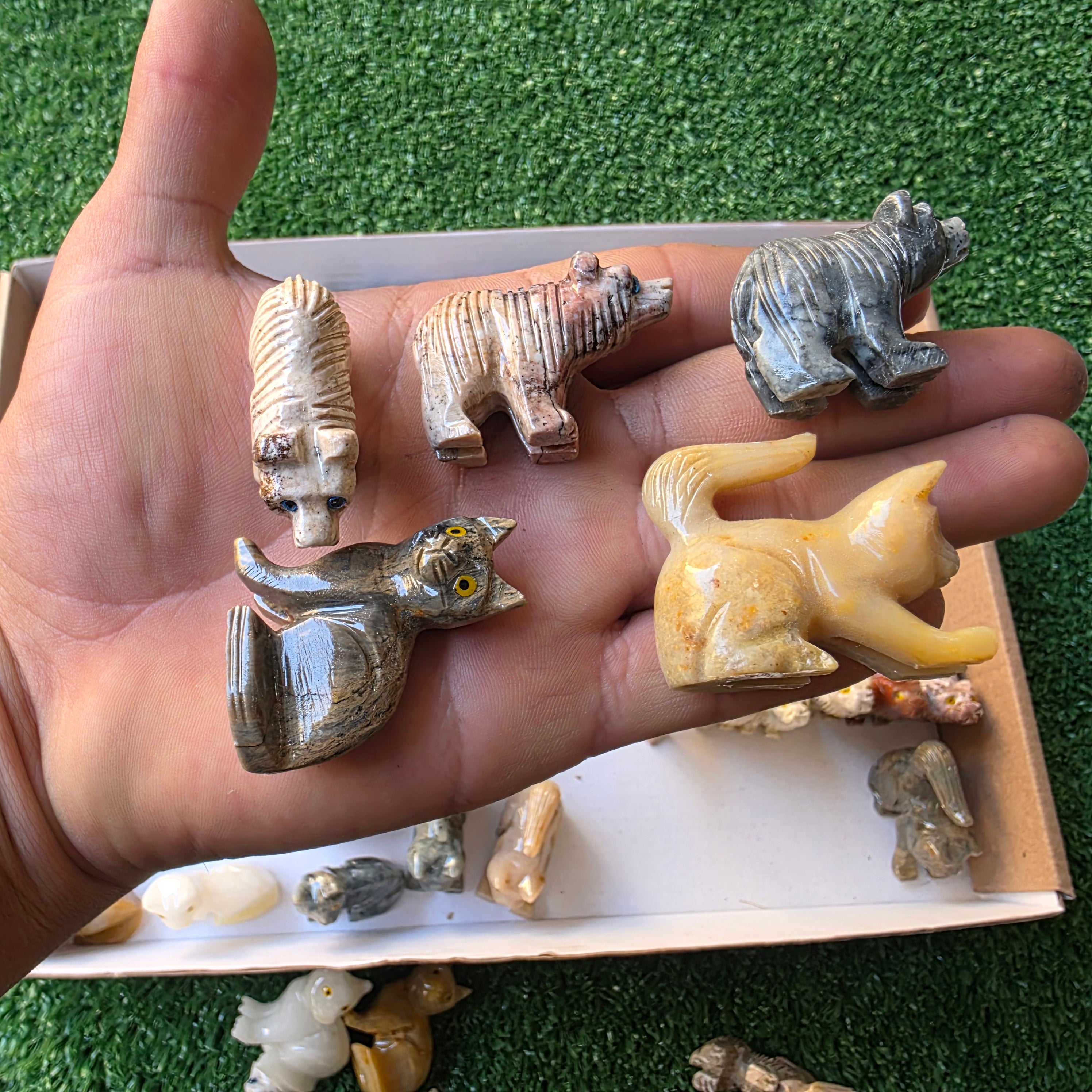 Lot 82 pcs Soapstone Animals