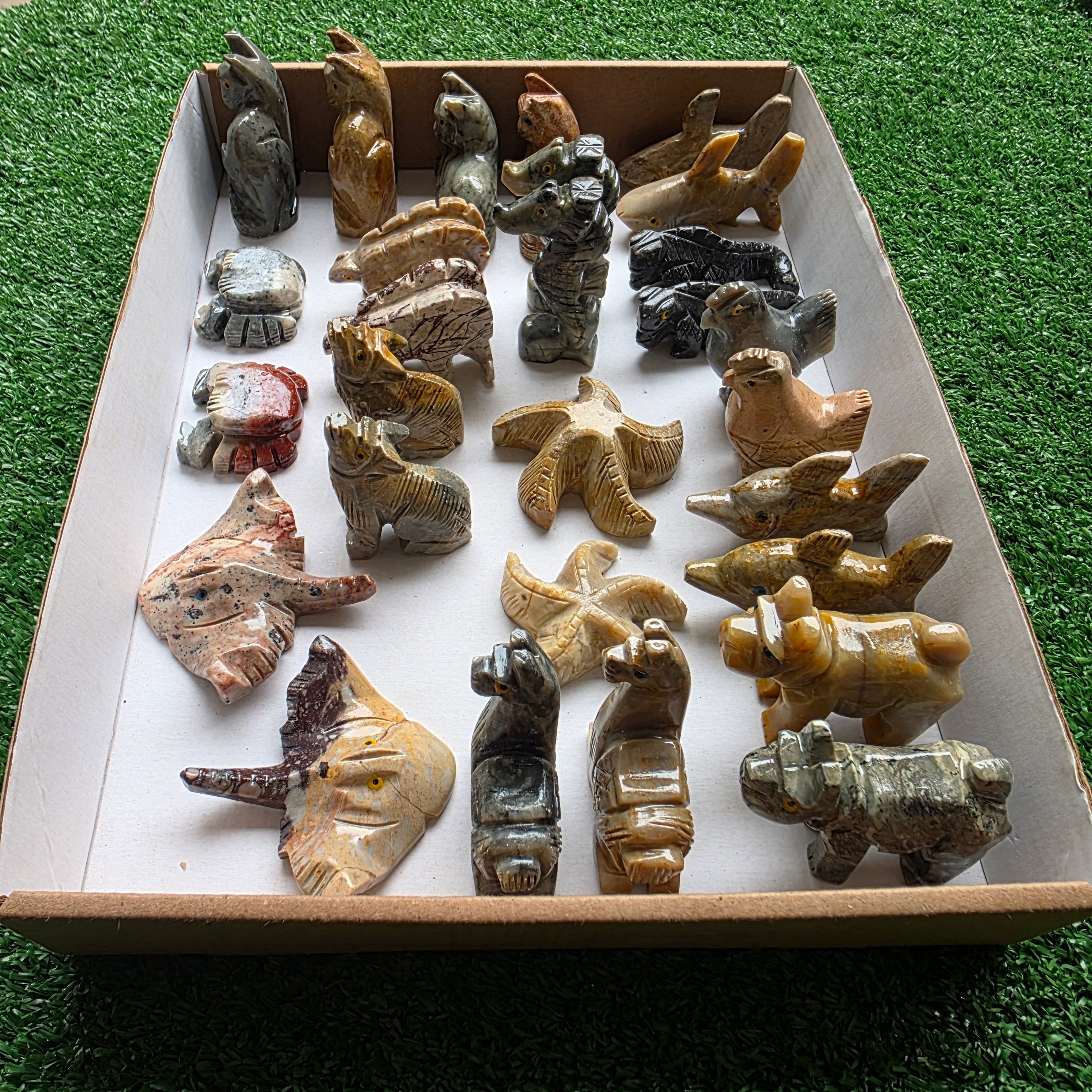 Lot 28 pcs Soapstone Animals