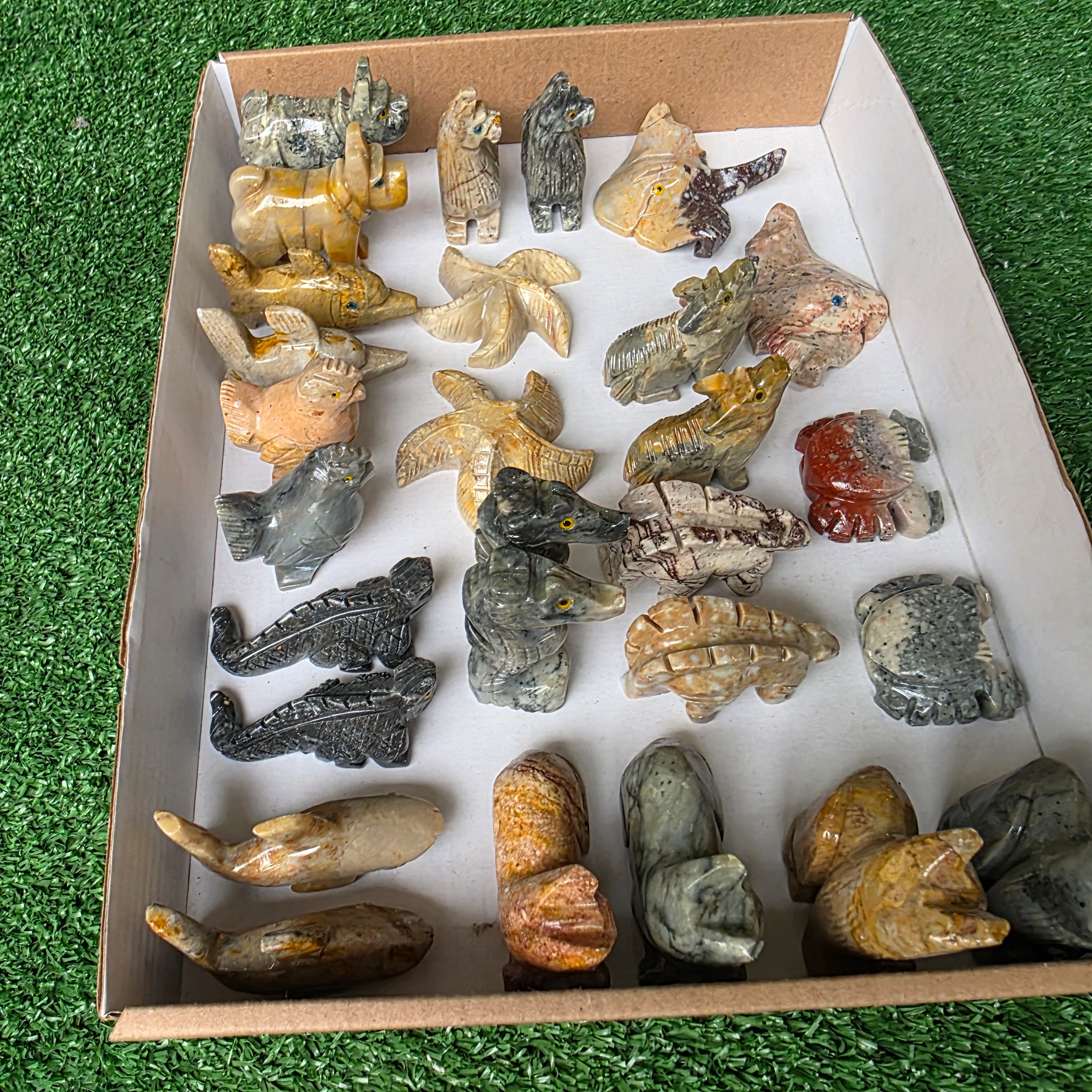 Lot 28 pcs Soapstone Animals