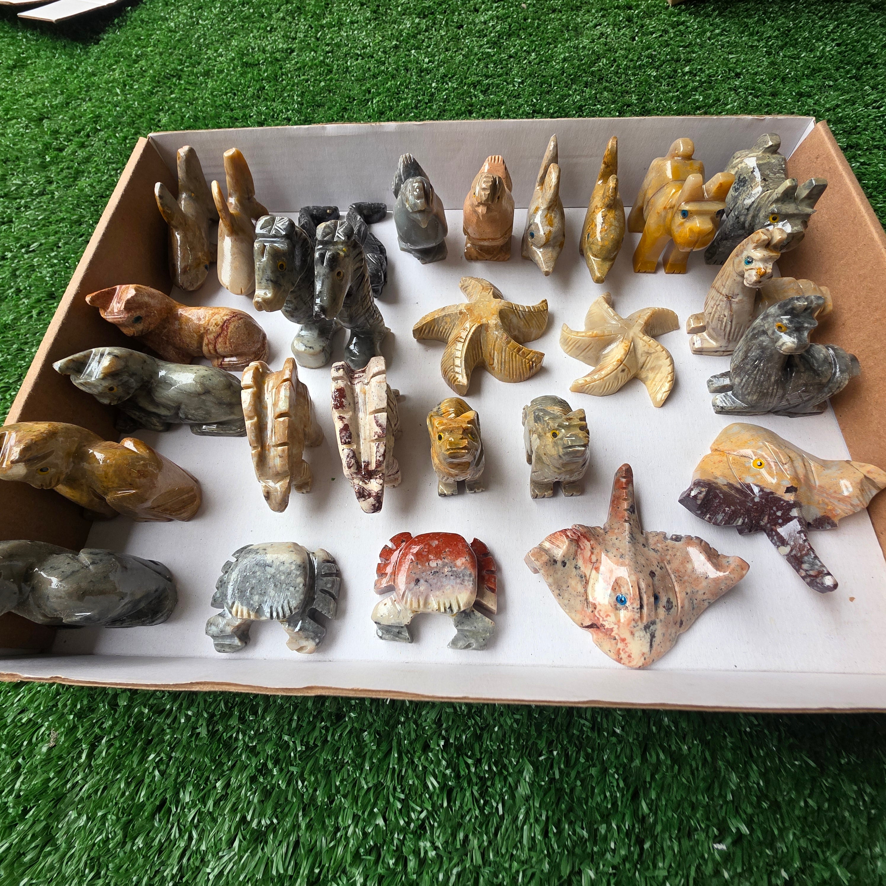 Lot 28 pcs Soapstone Animals