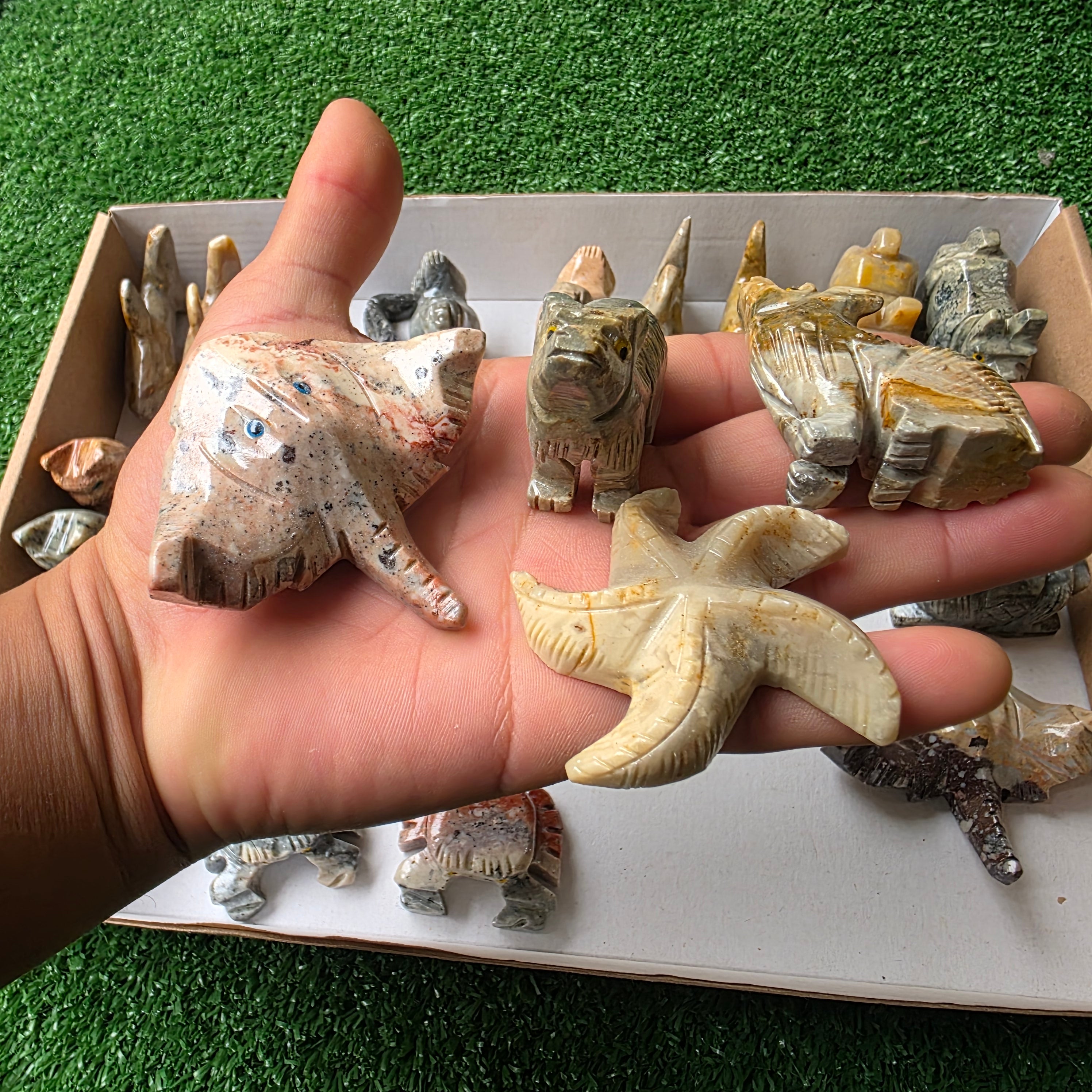Lot 28 pcs Soapstone Animals