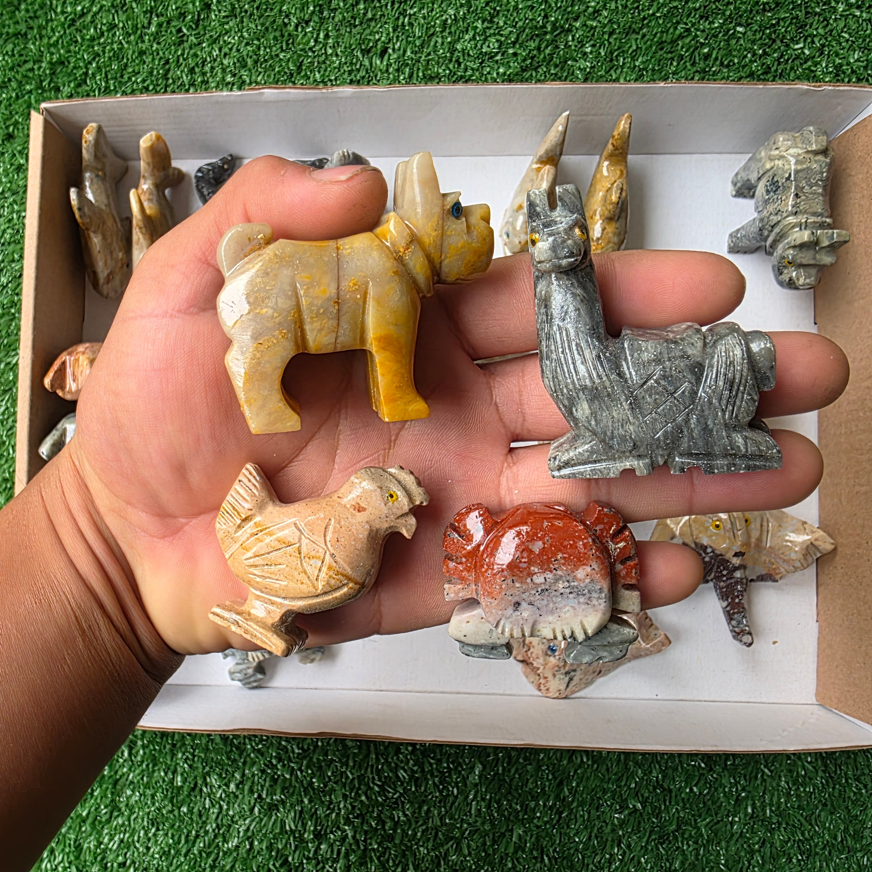 Lot 28 pcs Soapstone Animals