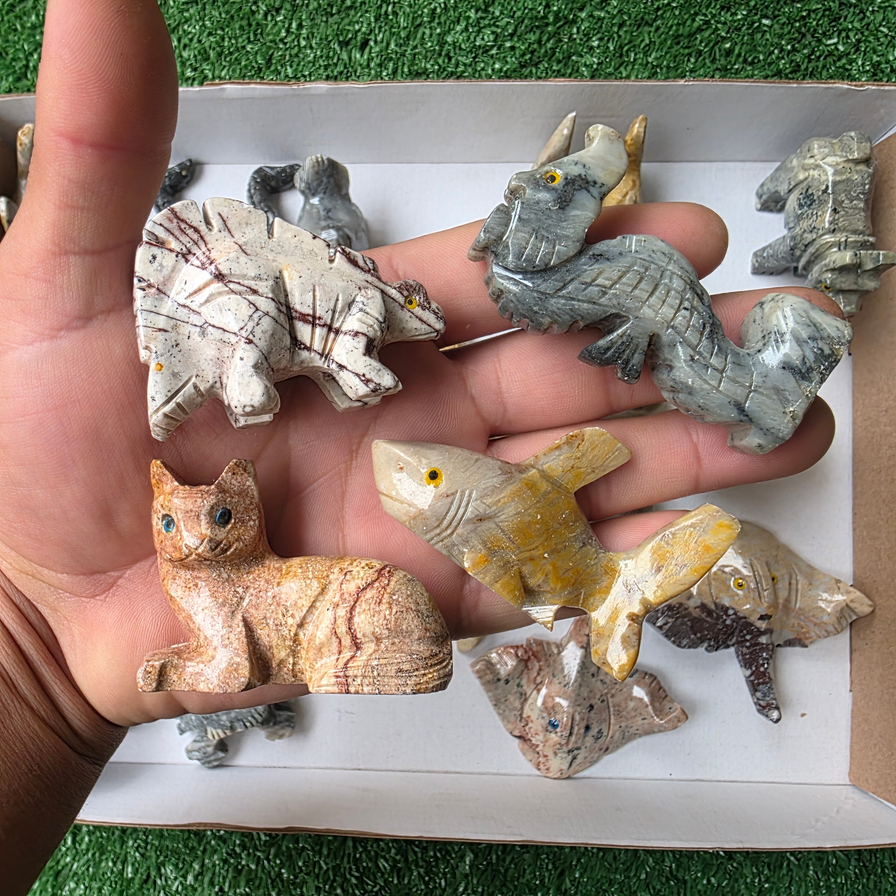 Lot 28 pcs Soapstone Animals