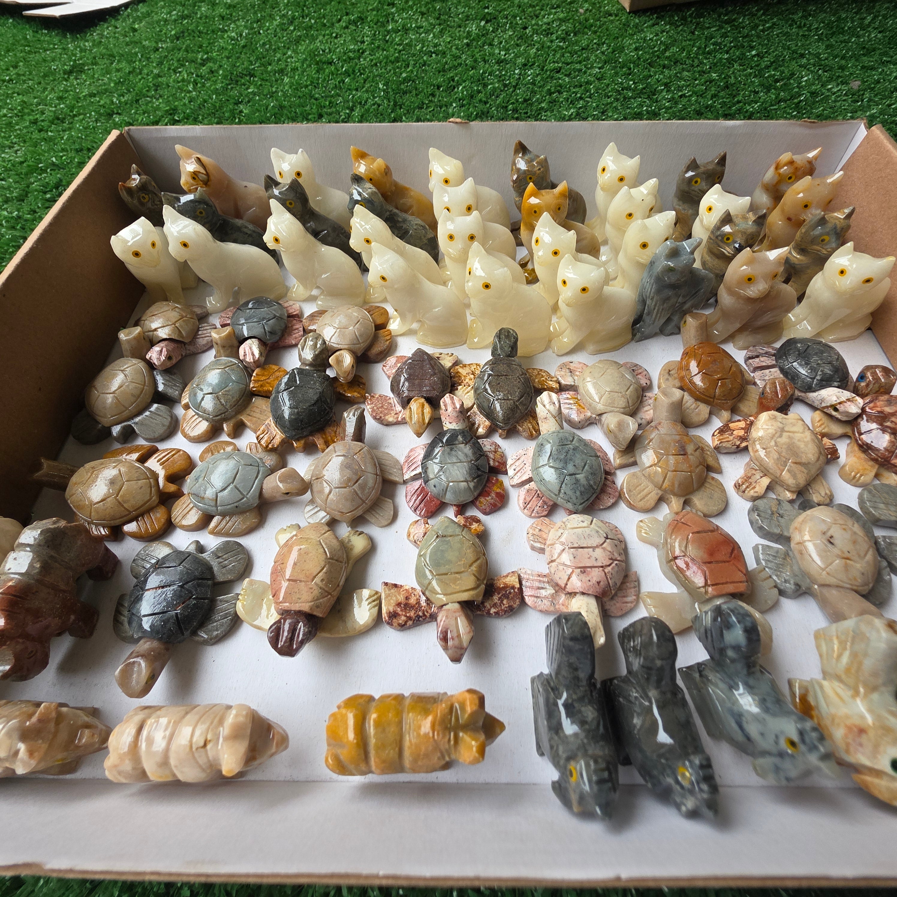 Lot 70 pcs Soapstone Animals
